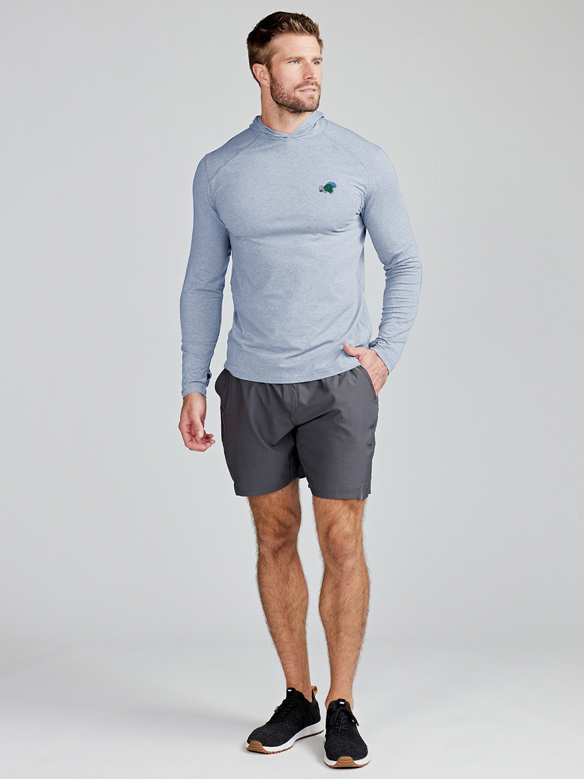 Carrollton Lightweight Hoodie - Tulane - tasc Performance (CloudHeather)
