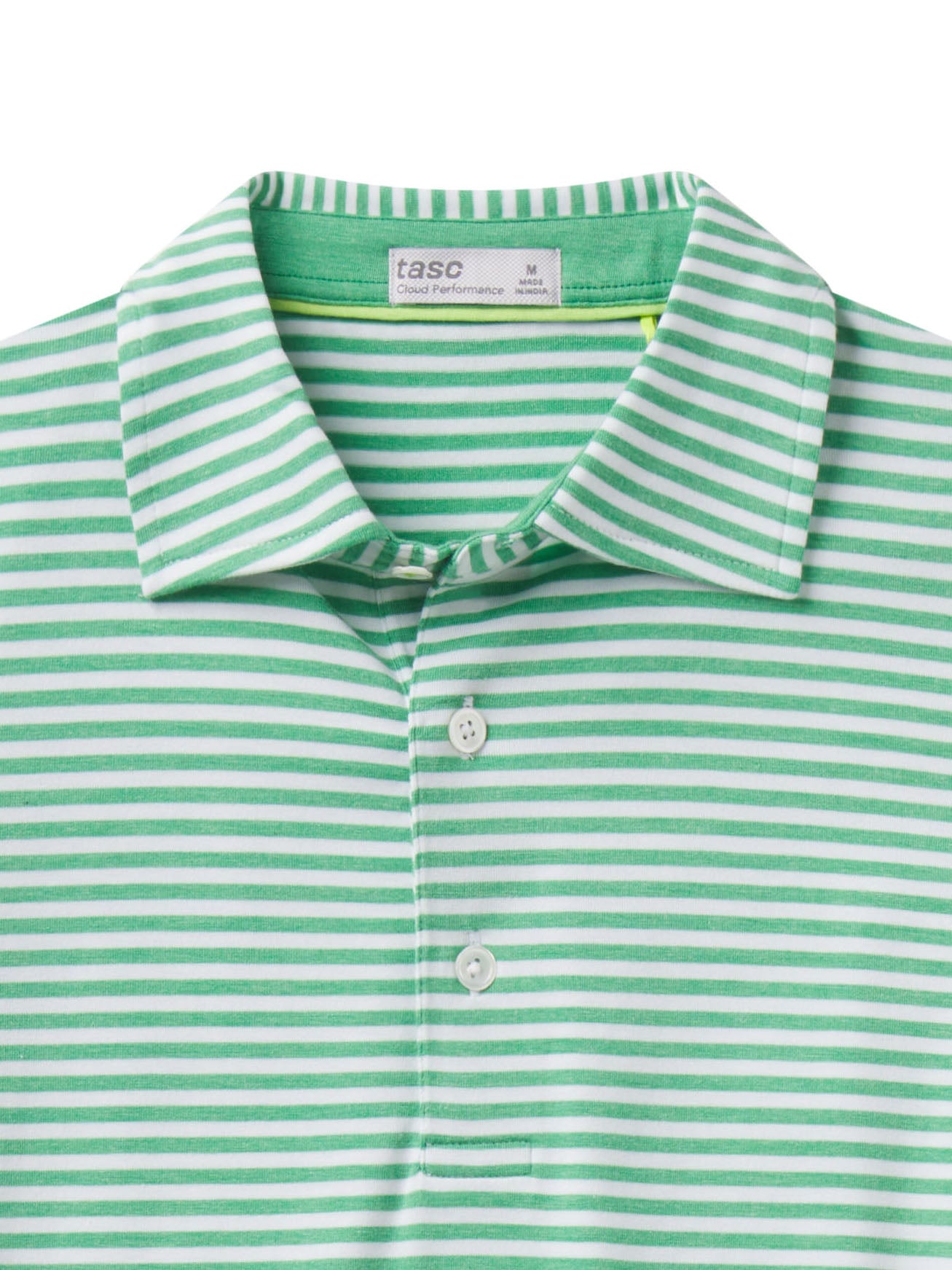 Cloud Polo - Air Stripe - tasc Performance (JungleHeather/White)