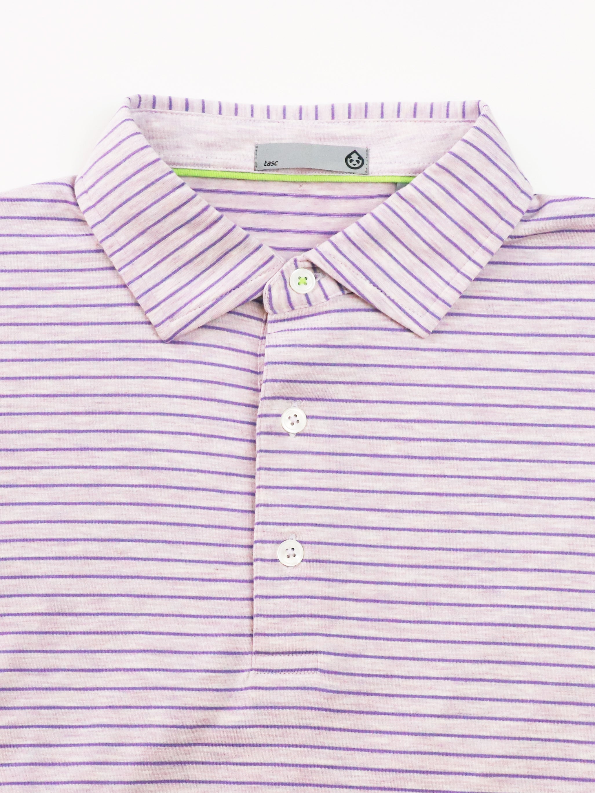 Cloud Polo - Brookline Stripe - tasc Performance (LilacHeather/Violet)