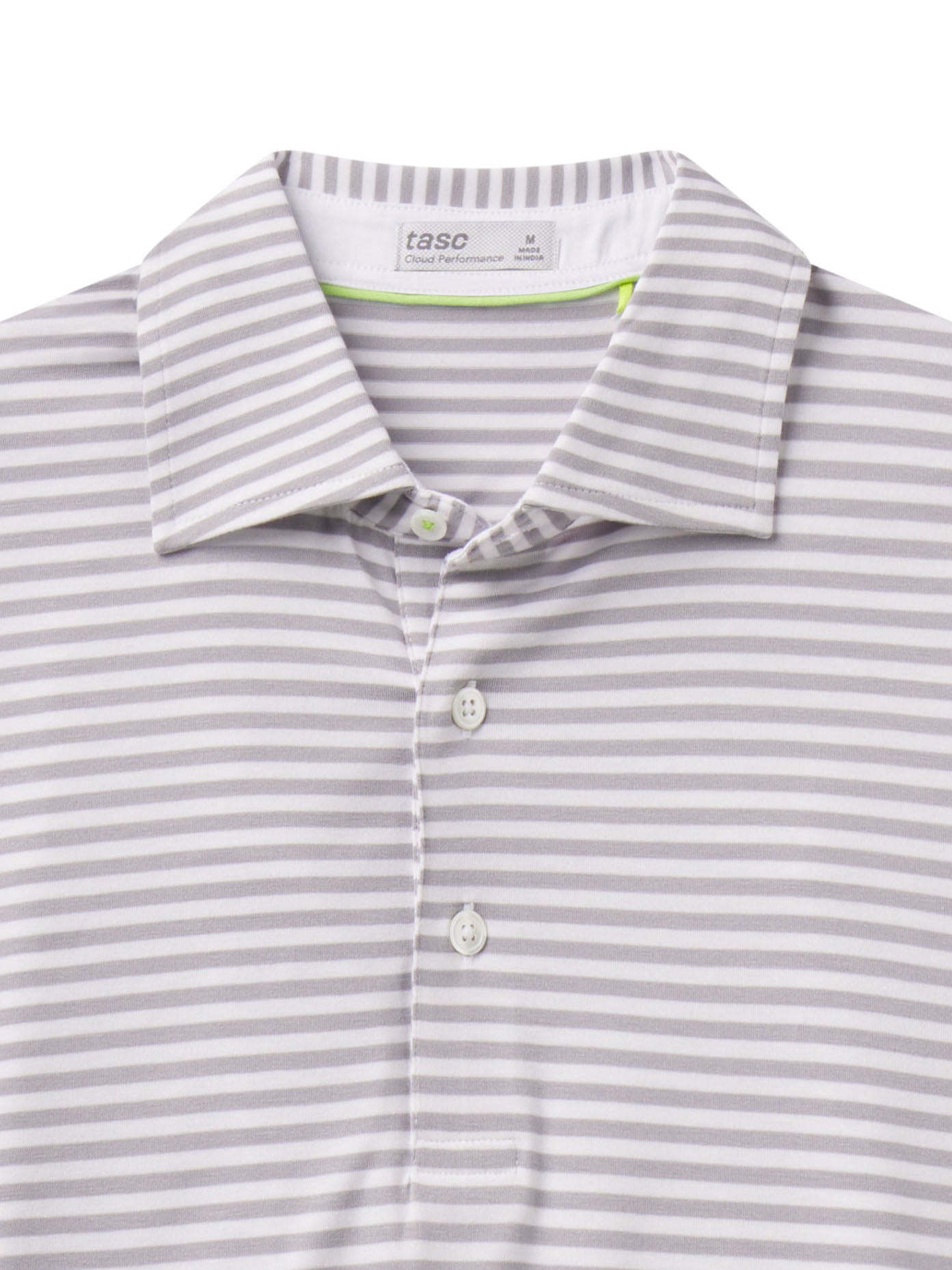 Cloud Polo - Air Stripe - tasc Performance (Silver/White)