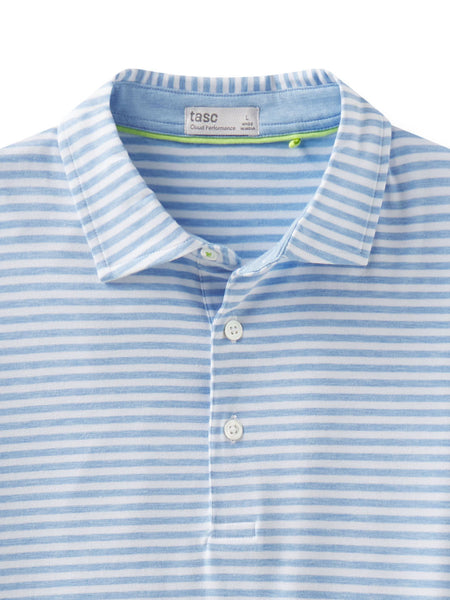 Cloud Polo - Air Stripe Polar Heather/White – tasc Performance