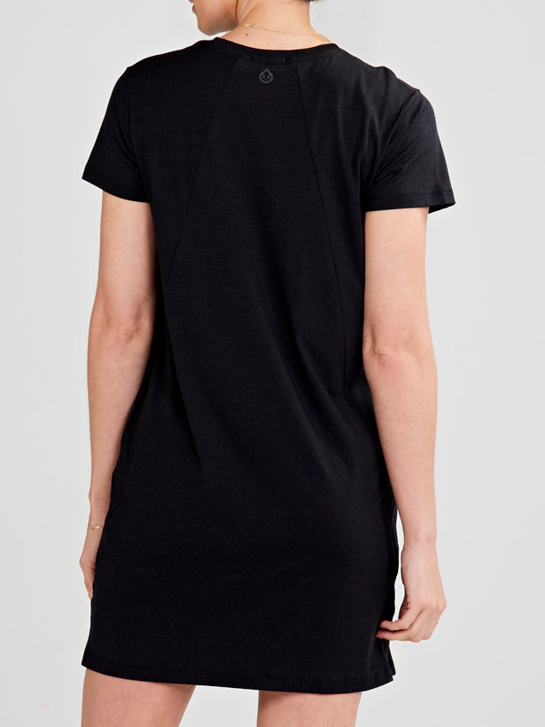 All Day T-Shirt Dress tasc Performance (Black)