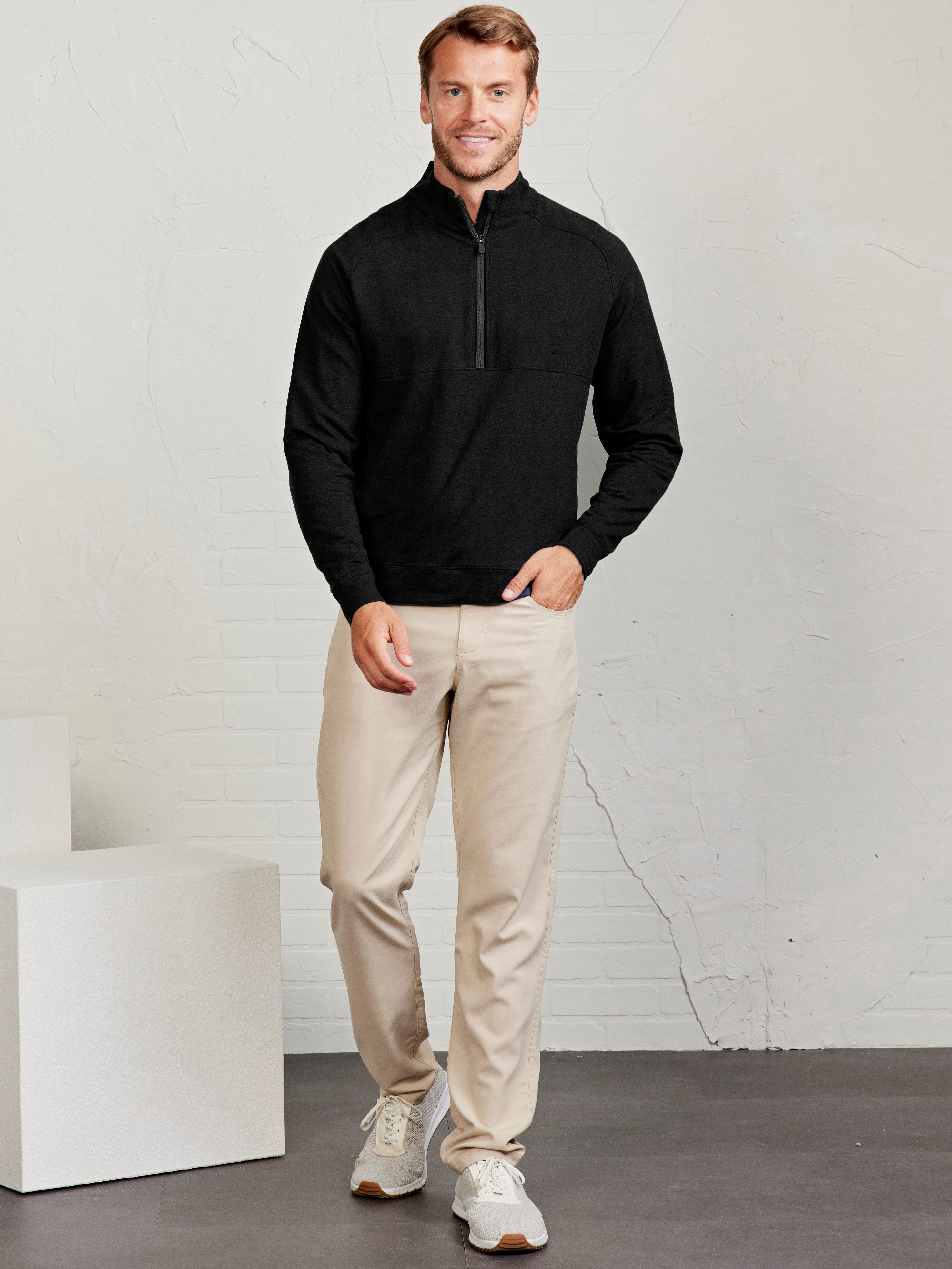 Atlas Lightweight Fleece 1/2 Zip - tasc Performance (Black)