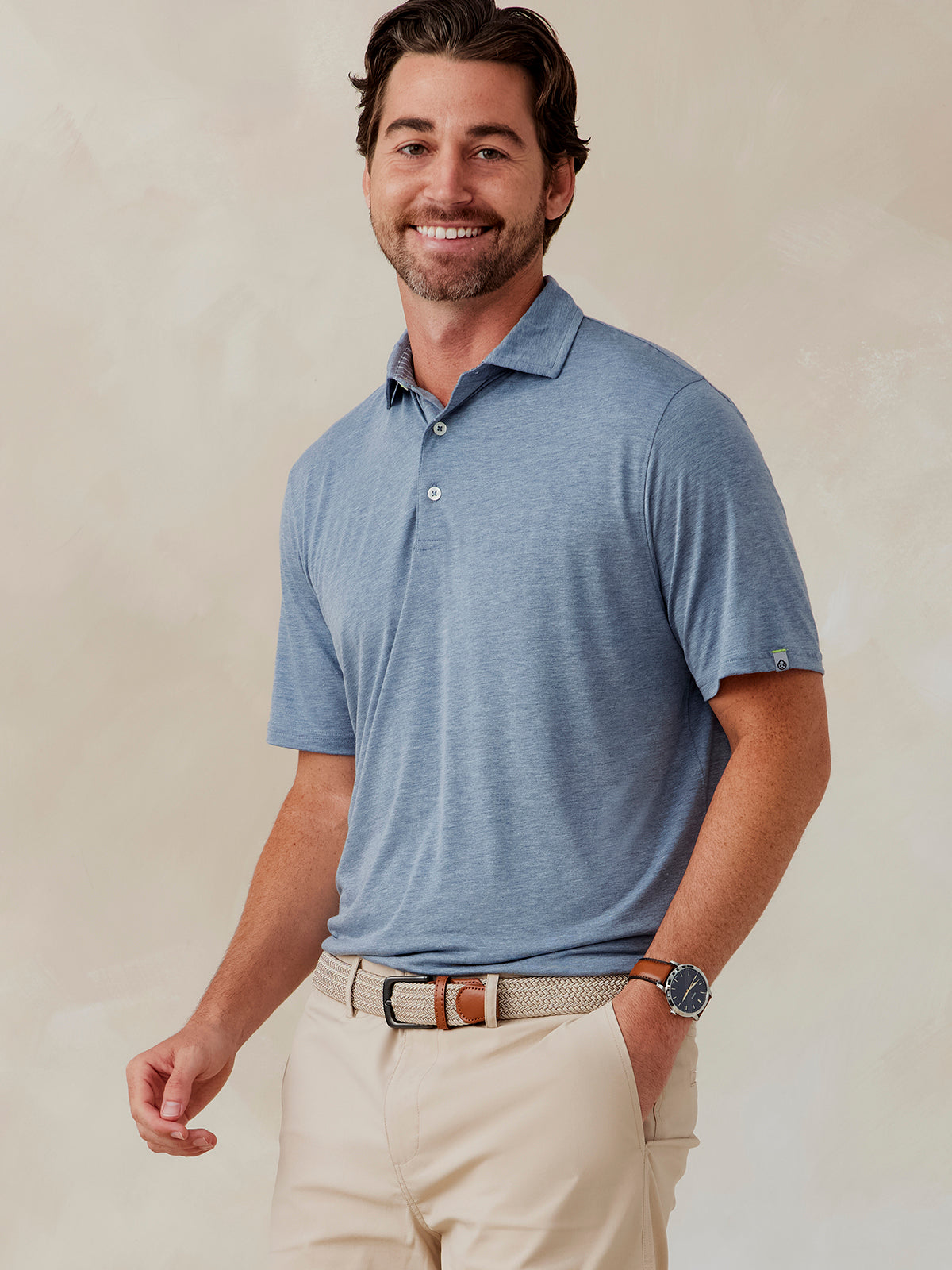 tasc Cloud Polo (AnchorHeather)