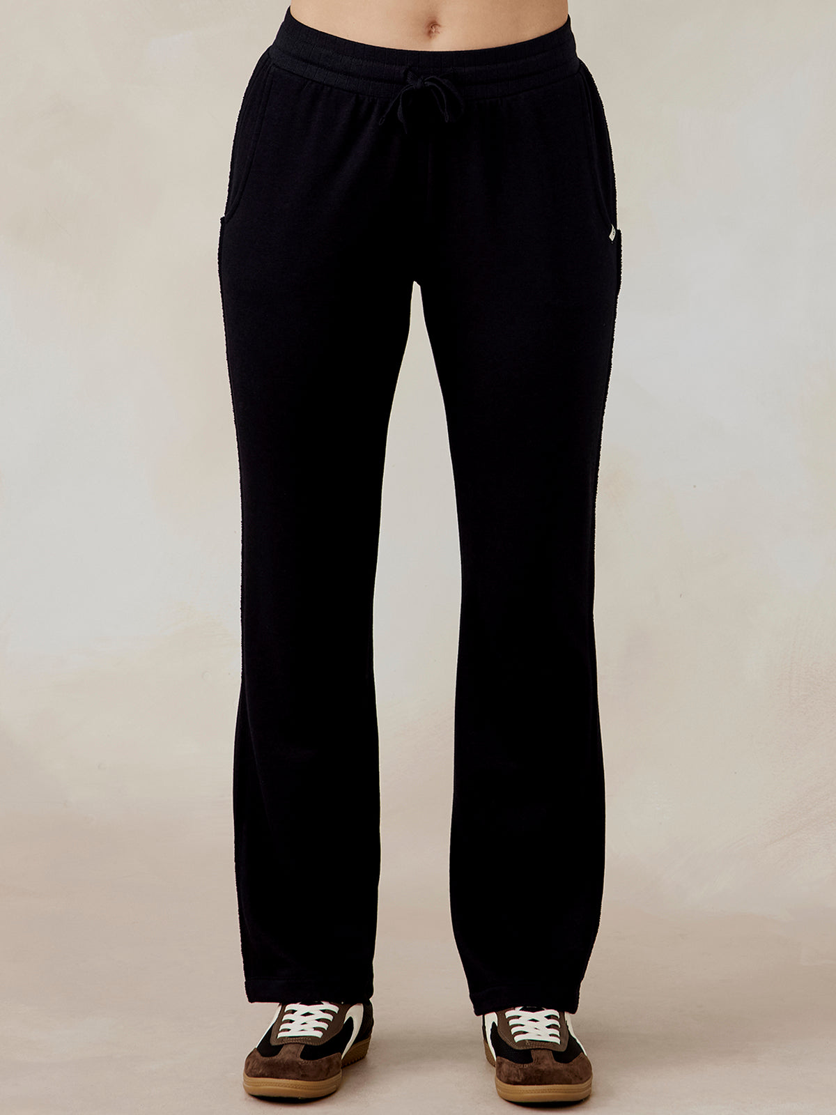 tasc Performance Stadium French Terry Wide Leg Pant (Black)