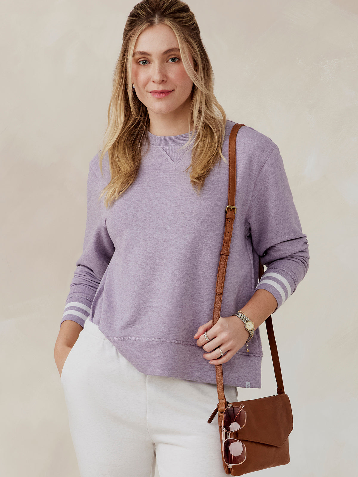 tasc Clubhouse French Terry Sweatshirt (EveningHeather)