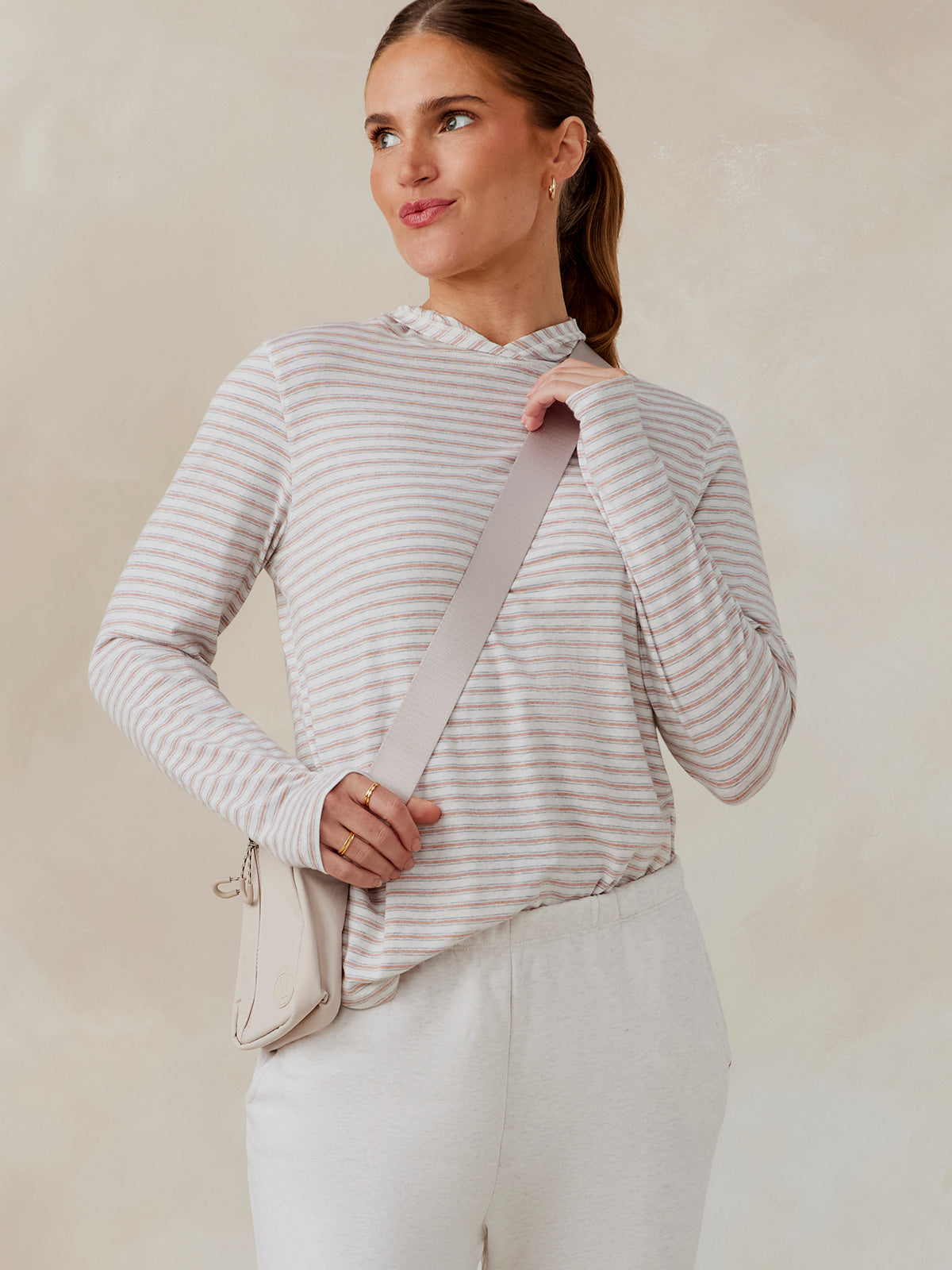 tasc Recess Hoodie (CoconutHeather/RosyHeather)