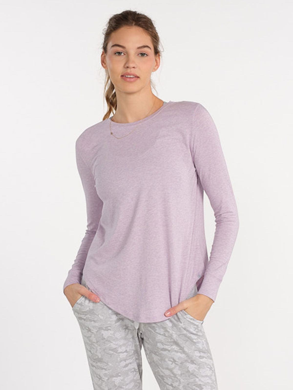 Longline Long Sleeve T-Shirt tasc Performance (DigitalPurpleHeather)