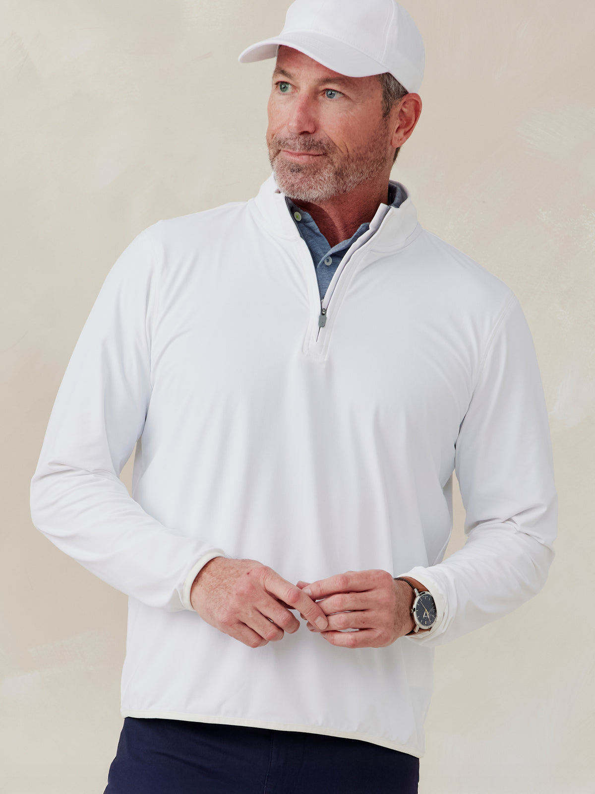 Stratford Performance Quarter Zip - tasc Performance (White)