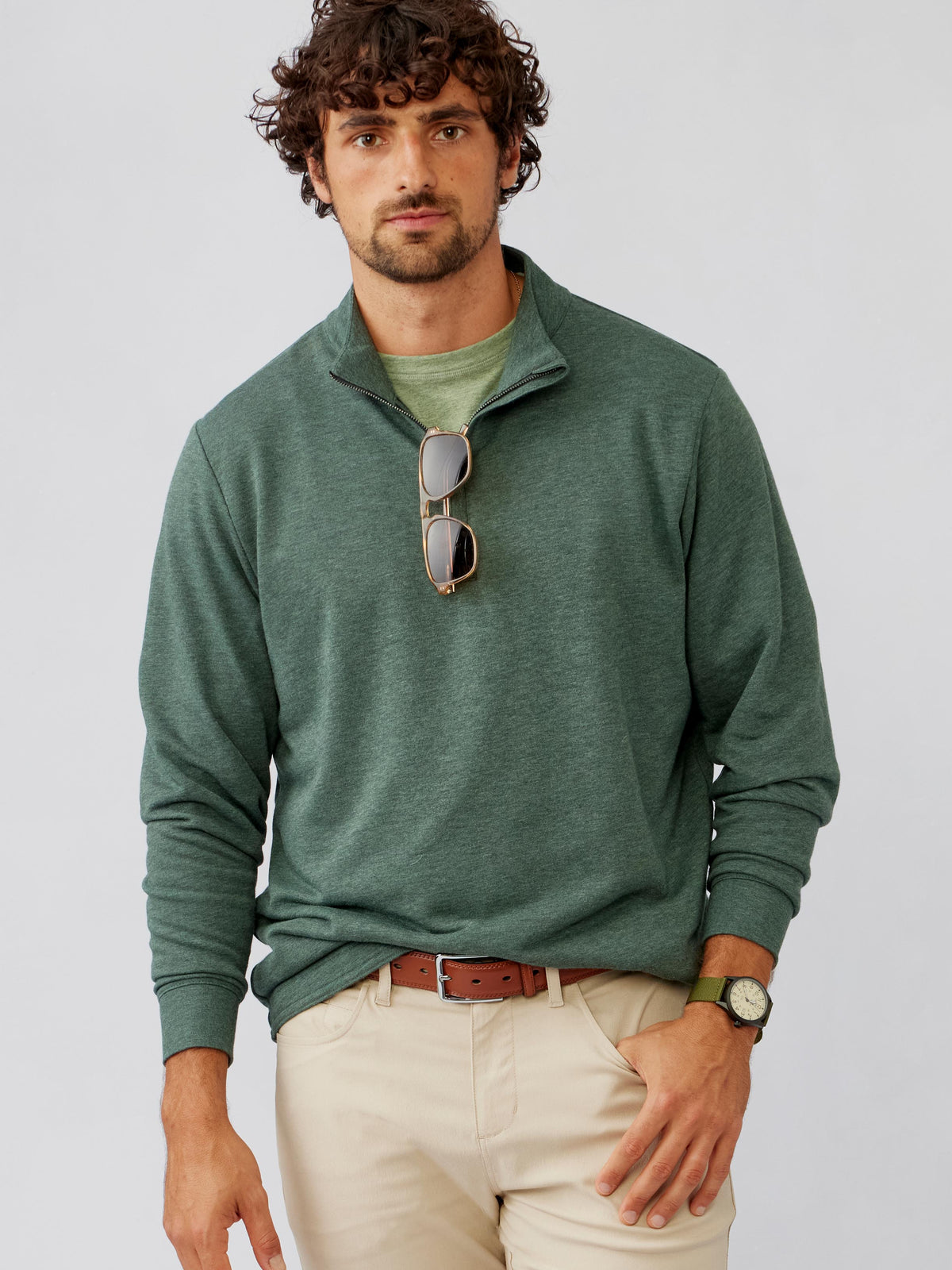 tasc Performance Stadium Quarter Zip (SpruceHeather)