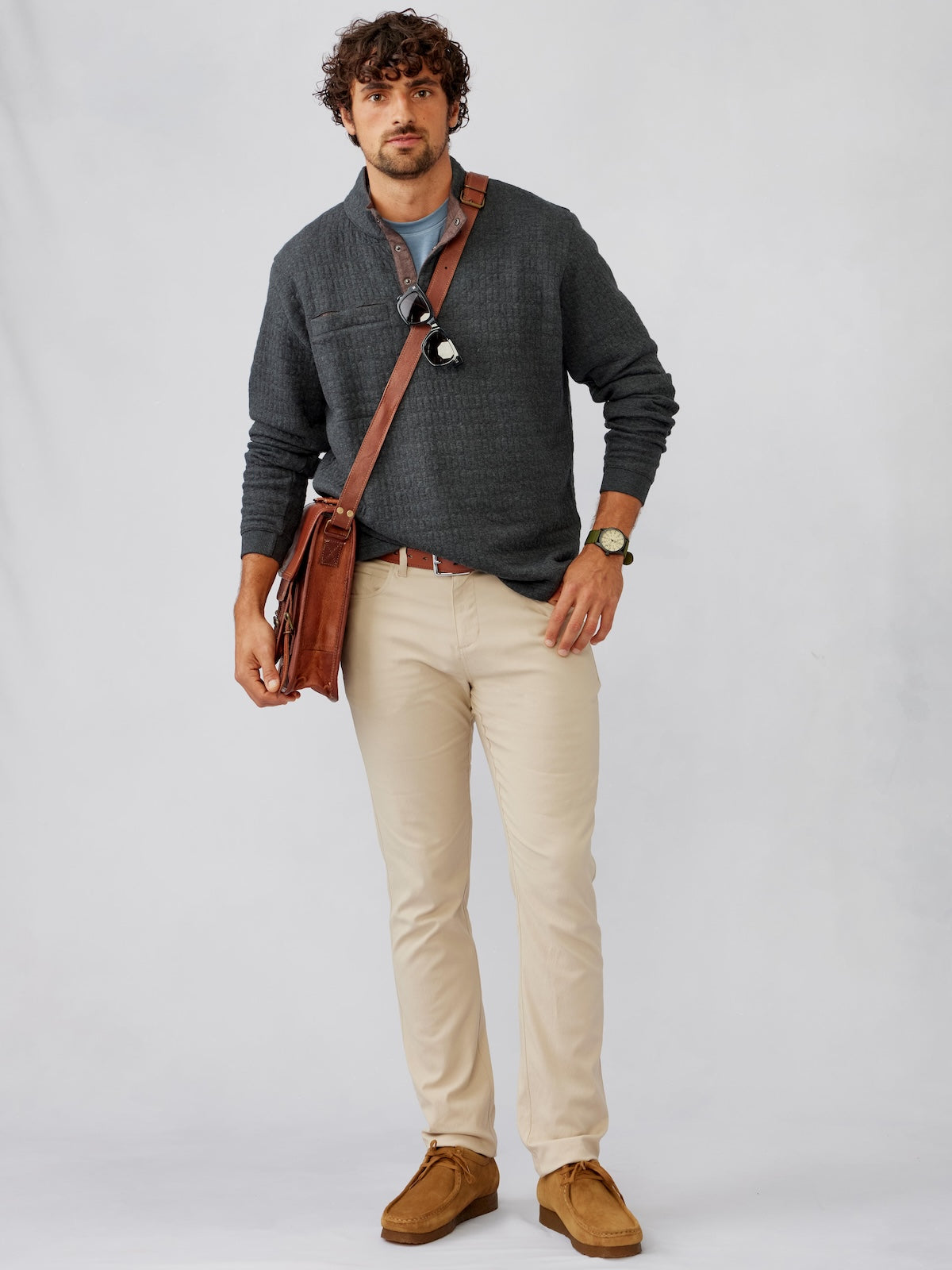 tasc Main Line Quilt Pullover (IronHeather)