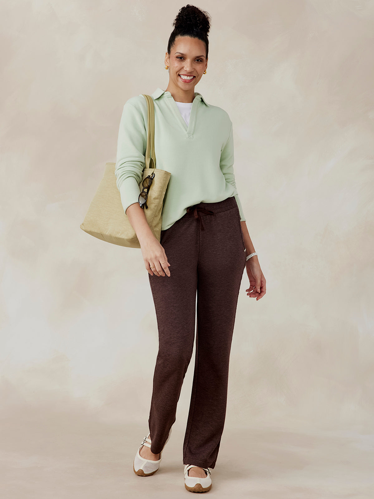 French Terry Polo Sweatshirt - tasc Performance (Sanctuary)