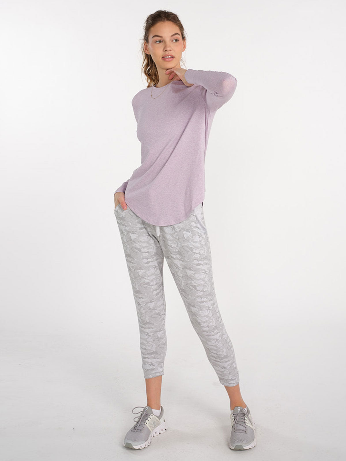 Longline Long Sleeve T-Shirt tasc Performance (DigitalPurpleHeather)
