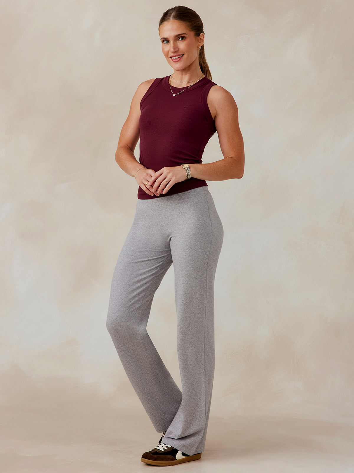 tasc Microluxe Rib Tank (Wineberry)