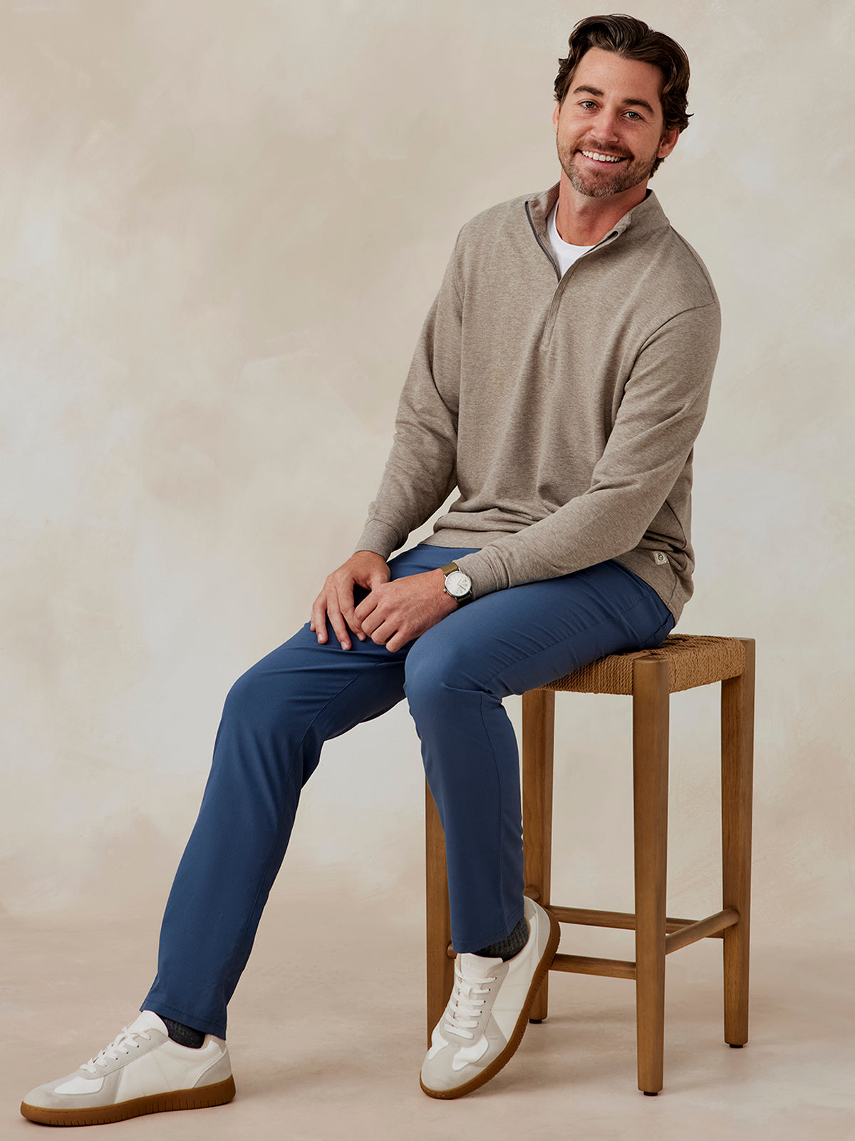 tasc Performance Stadium Quarter Zip (GrayOakHeather)