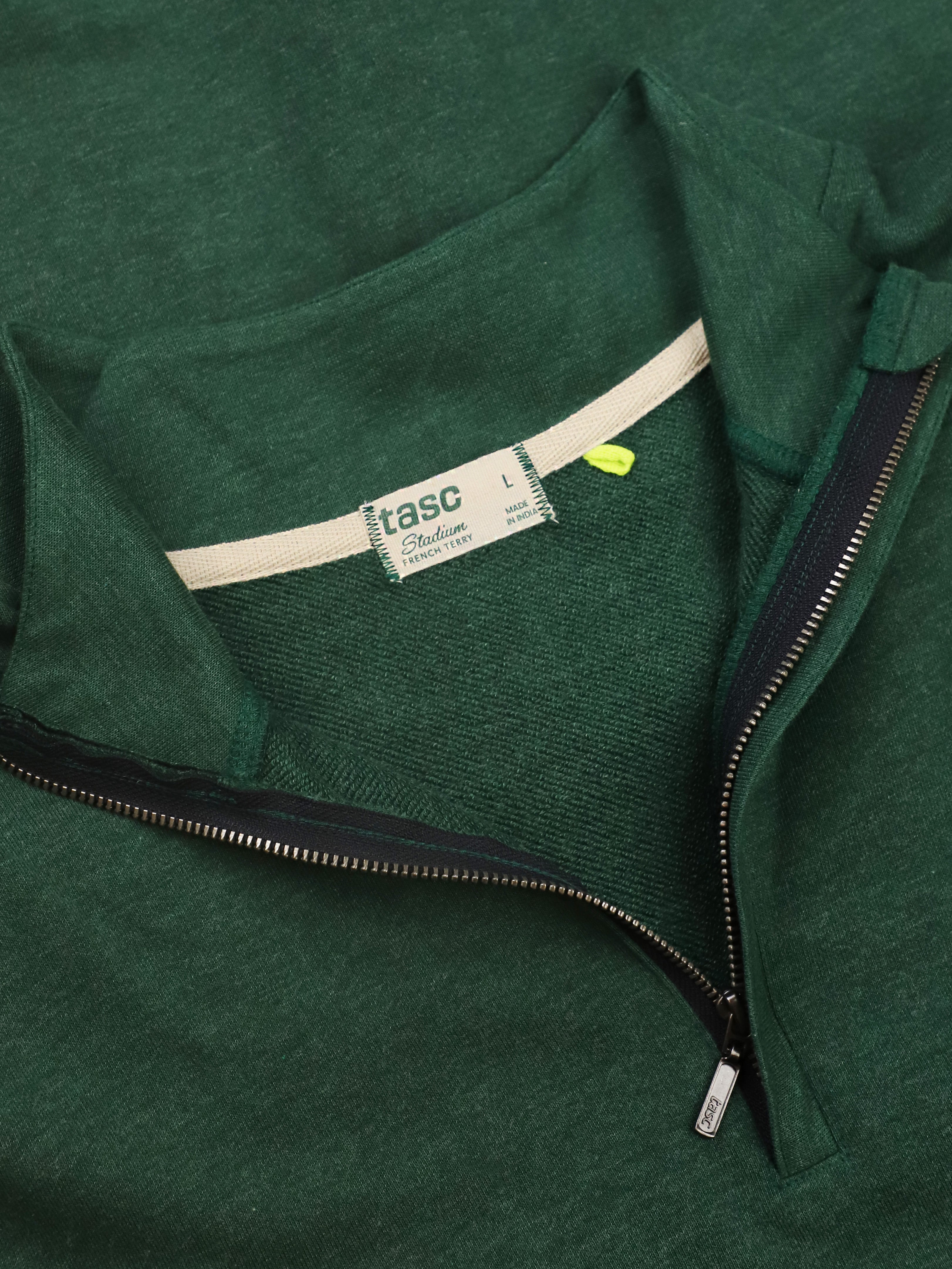 Stadium French Terry Quarter Zip - tasc Performance (SpruceHeather)