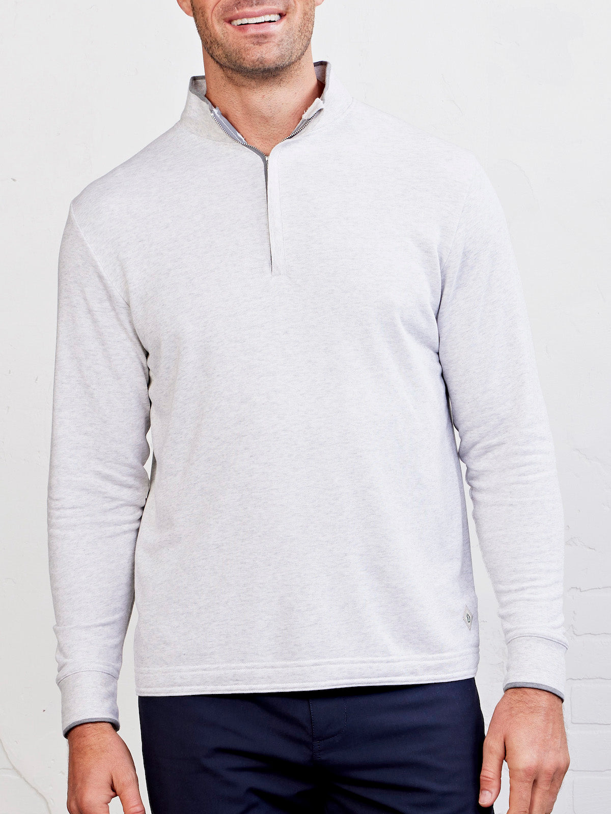 tasc Stadium French Terry Quarter Zip (MarbleHeather)