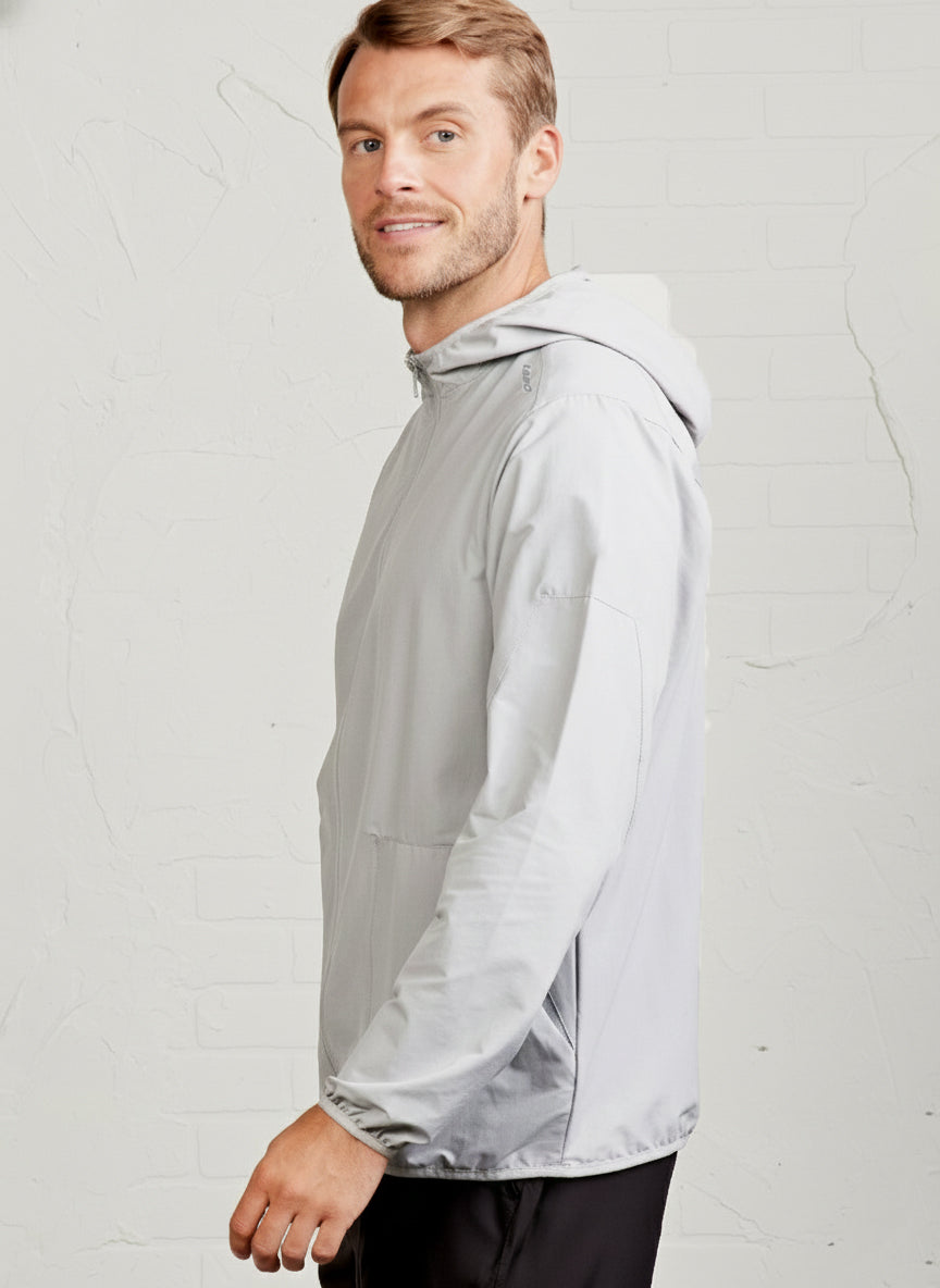 Swift Lightweight Hooded Windbreaker Jacket - tasc Performance (GlacierGray)