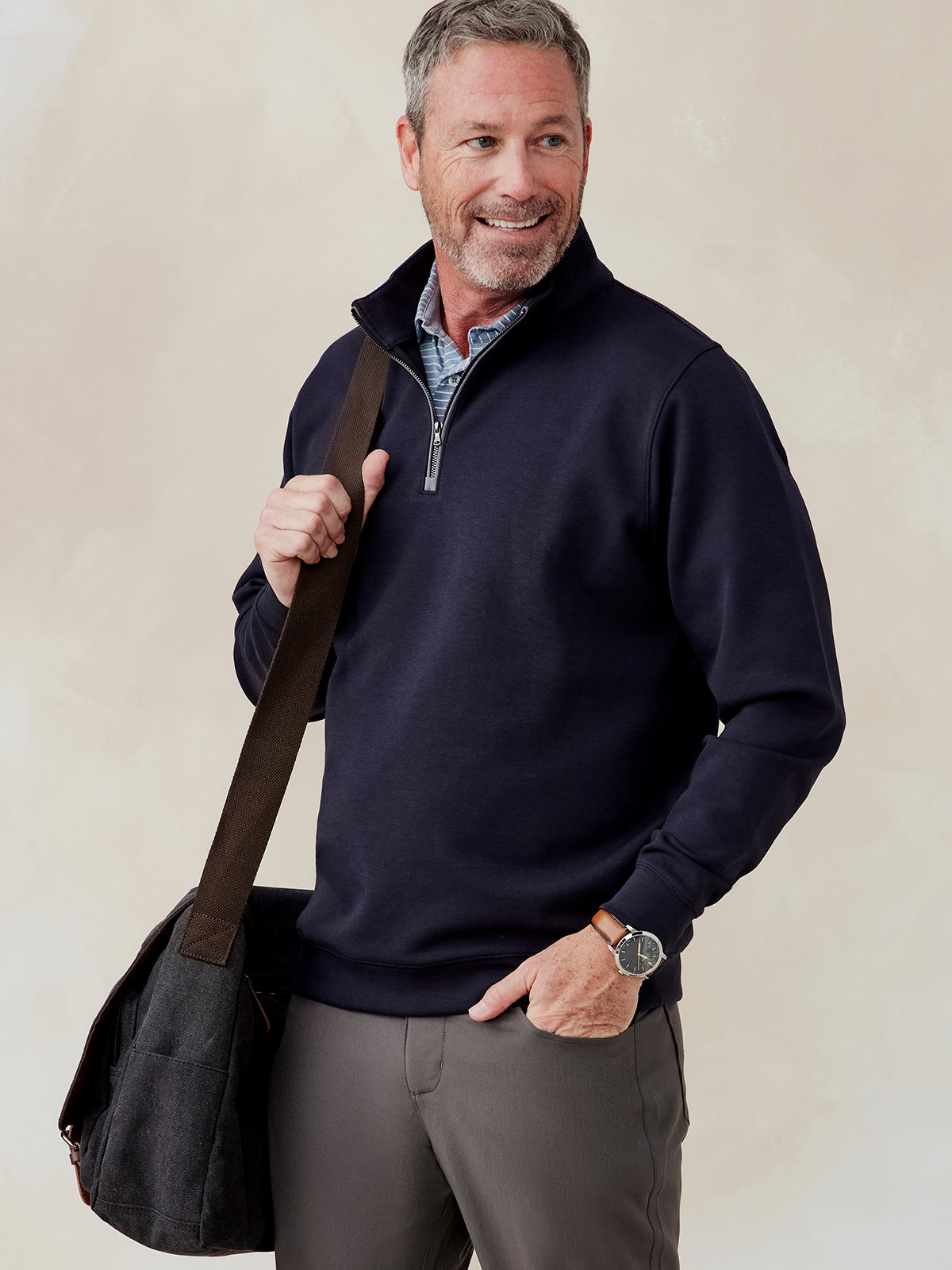 tasc Highlands Quarter Zip (Black)