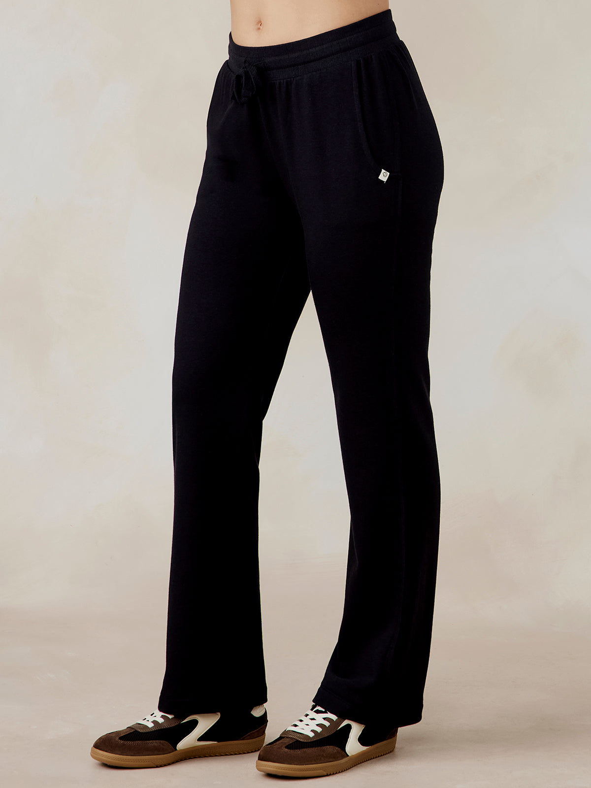 tasc Performance Stadium French Terry Wide Leg Pant (Black)