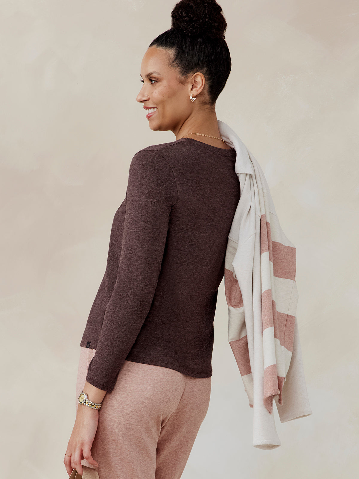 tasc All Day Long Sleeve Shirt (MochaHeather)