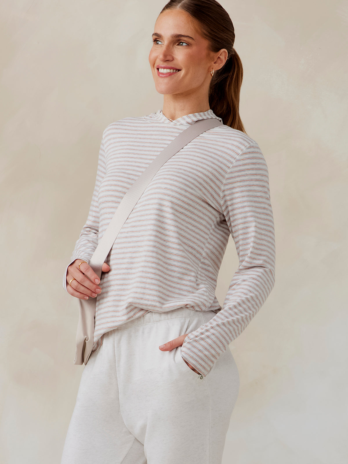 tasc Recess Hoodie (CoconutHeather/RosyHeather)