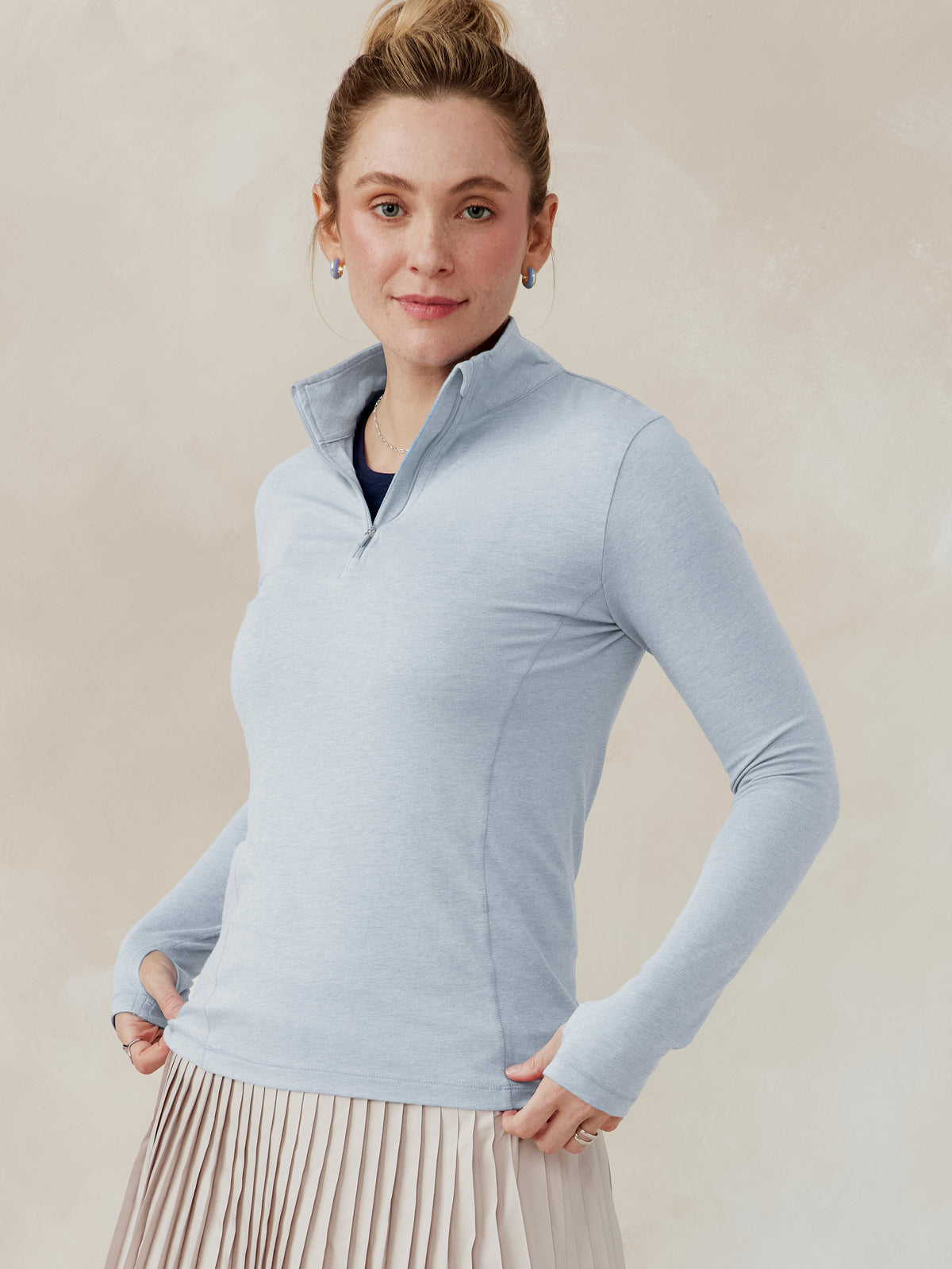tasc Recess Quarter Zip (CloudHeather)
