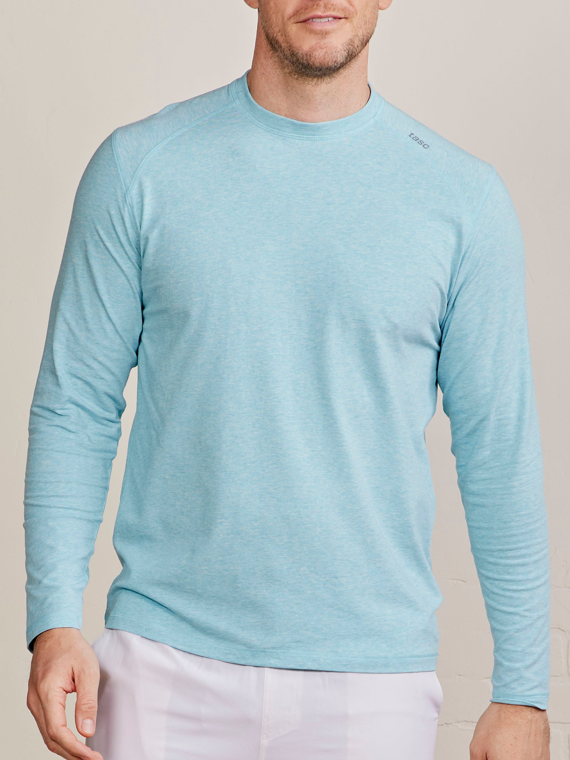 Carrollton Long Sleeve Fitness T-Shirt Waterfall Heather – tasc