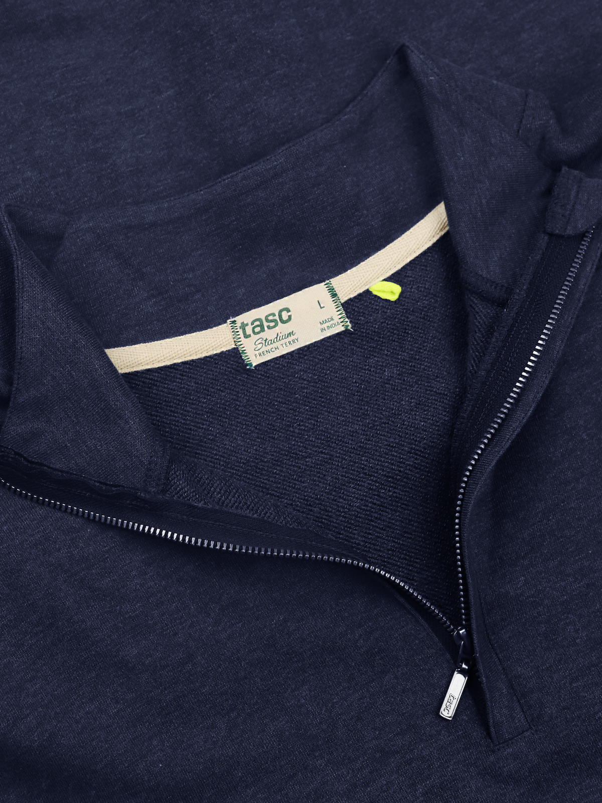Stadium French Terry Quarter Zip - tasc Performance (ClassicNavyHeather)