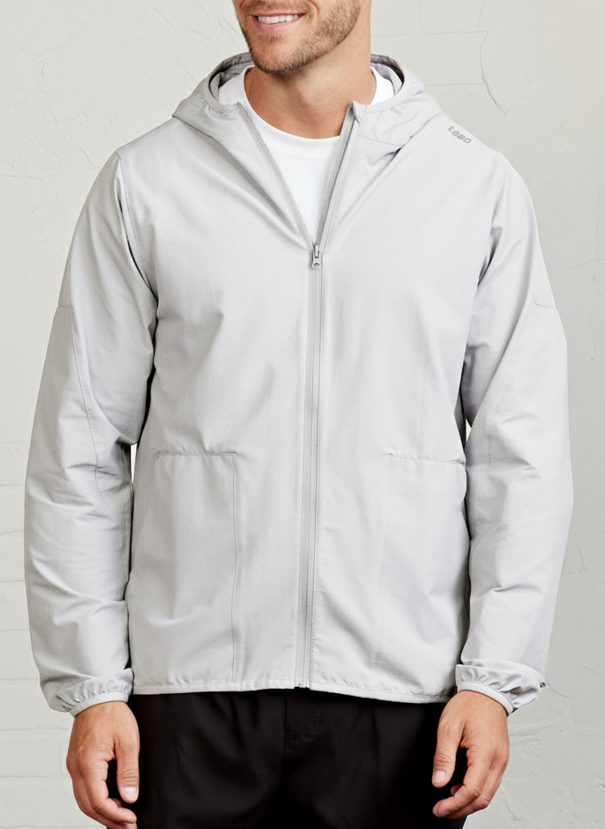 Swift Lightweight Hooded Windbreaker Jacket - tasc Performance (GlacierGray)