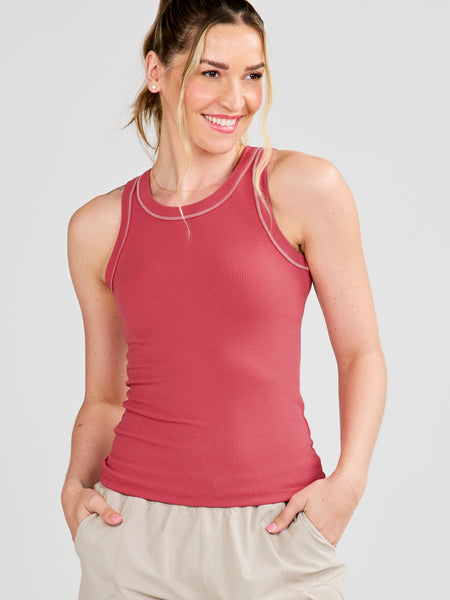 トップス Compact Rib Tops Ribbed Cropped Tank Top | GU US