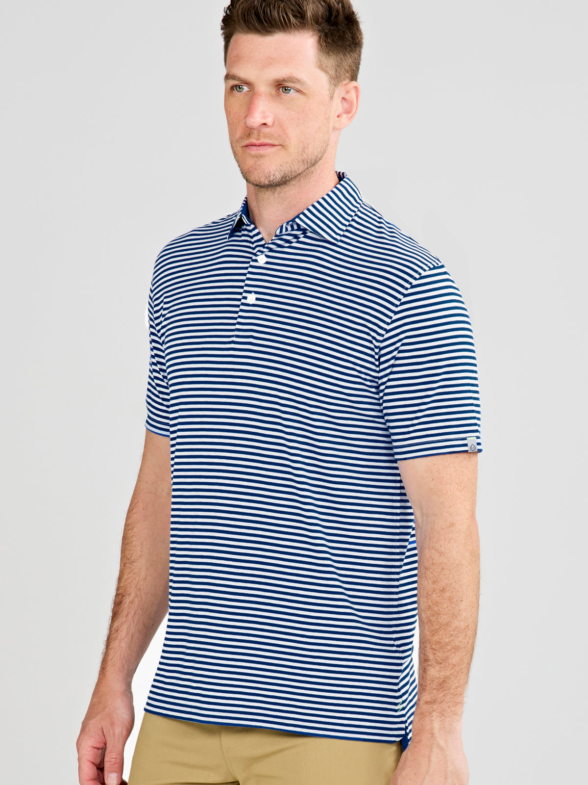 Cloud Lightweight Polo Air Stripe - tasc Performance (ClassicNavy/White)