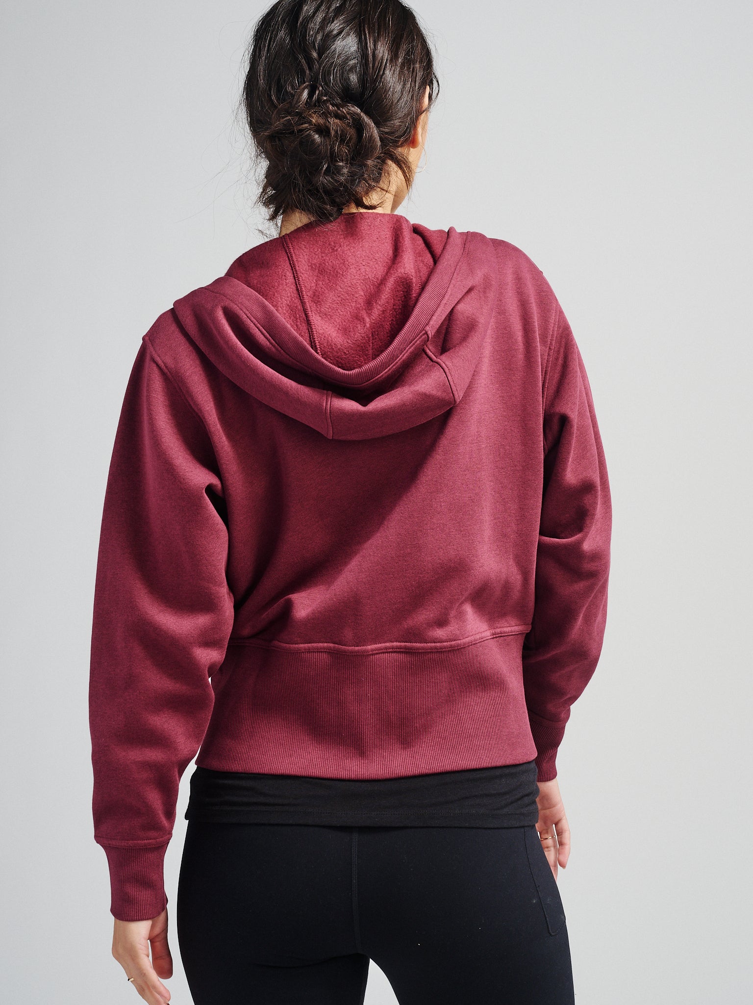 Transcend Full Zip Fleece Hoodie tasc Performance (Wineberry)