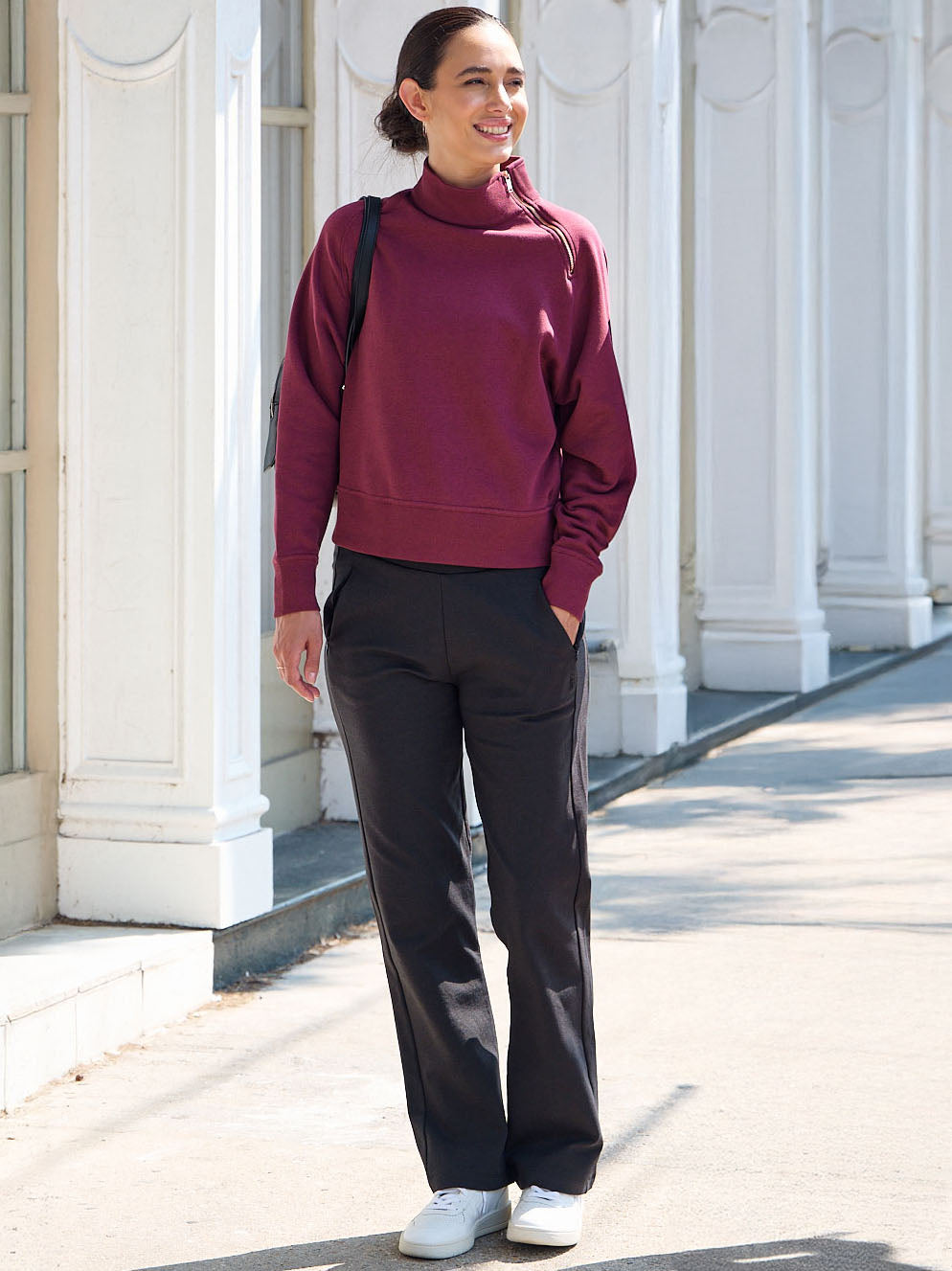 Transcend Side Zip Fleece tasc Performance (Wineberry)