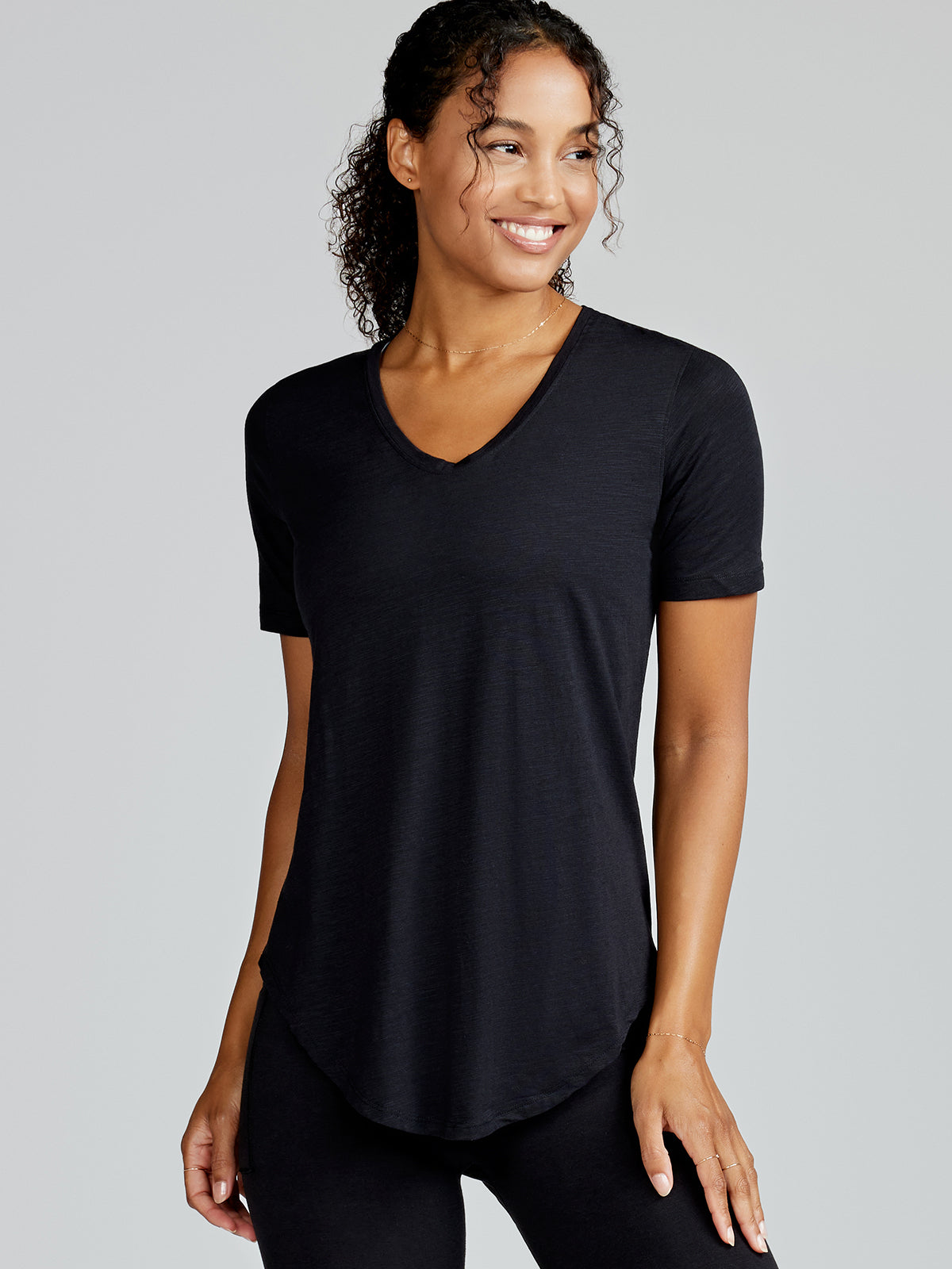 black longline t shirt womens