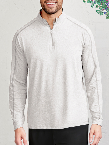 Carrollton Lightweight Quarter Zip Marble Heather/Shark Gray