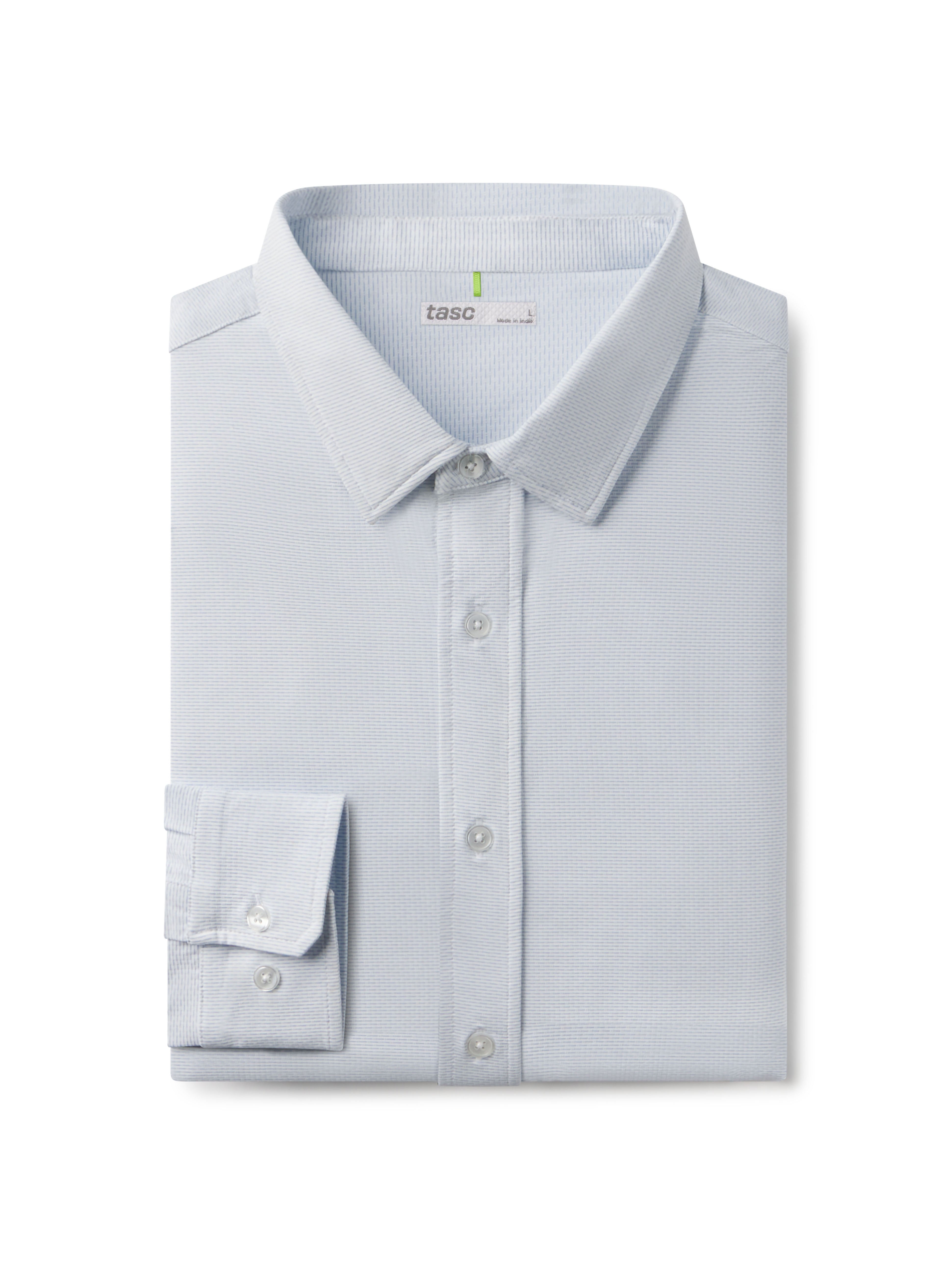 Wayfarer Tailored Fit Performance Button Down - tasc Performance (FrenchBlueDashOxford)