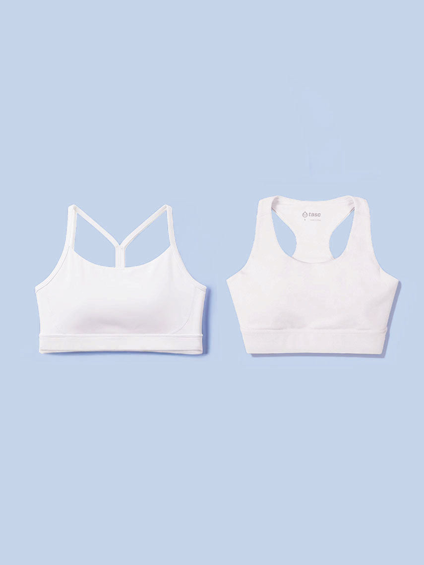 Sculptive Sports Bra Set- White - tasc Performance (White)