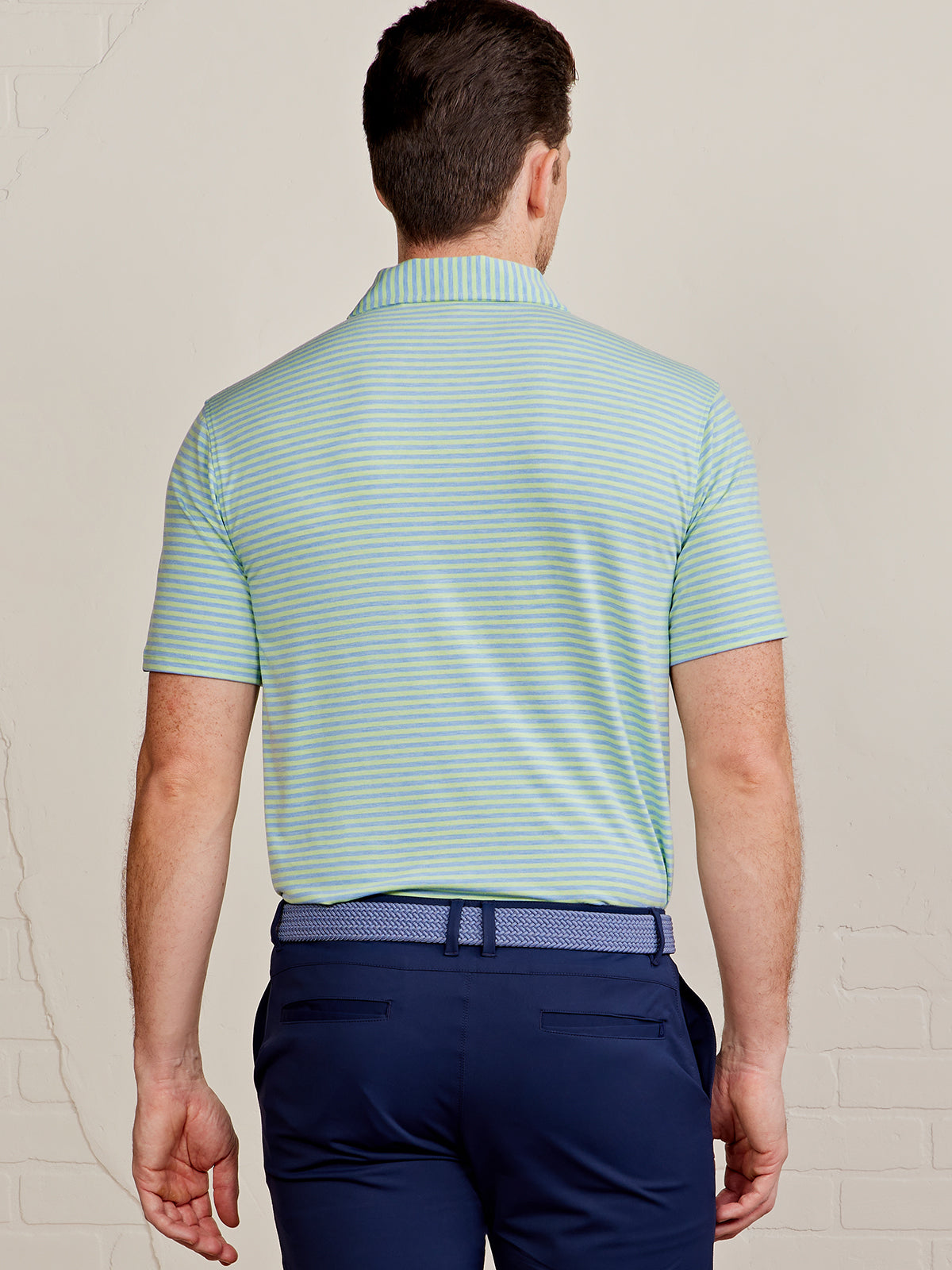 Cloud Polo - Air Stripe - tasc Performance (KiwiHeather/PolarHeather)