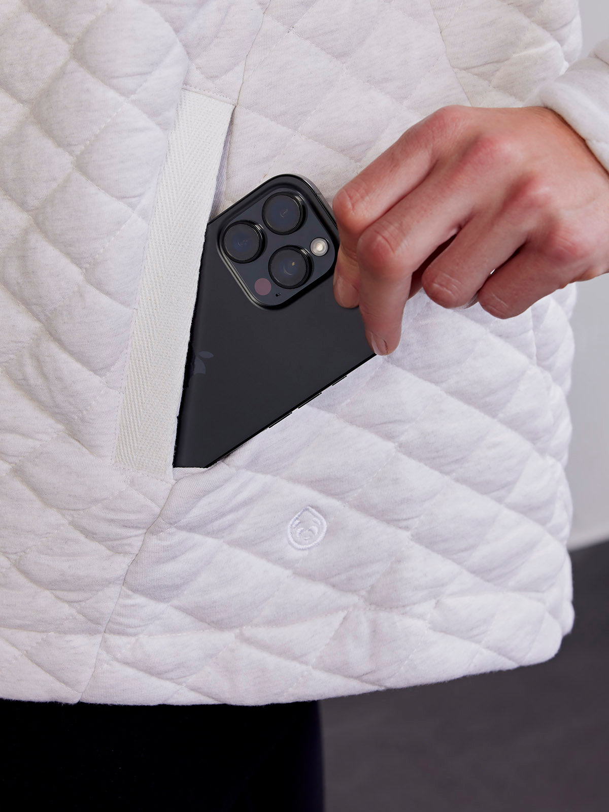 Unstoppable Soft Quilt Hooded Tunic - tasc Performance (CoconutHeather)