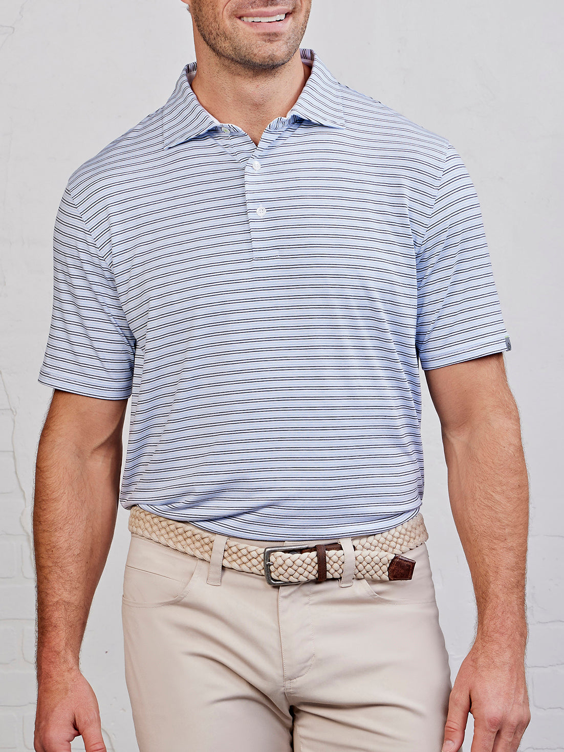 Cloud Polo - Doral Stripe - tasc Performance (NavyDoralStripe)
