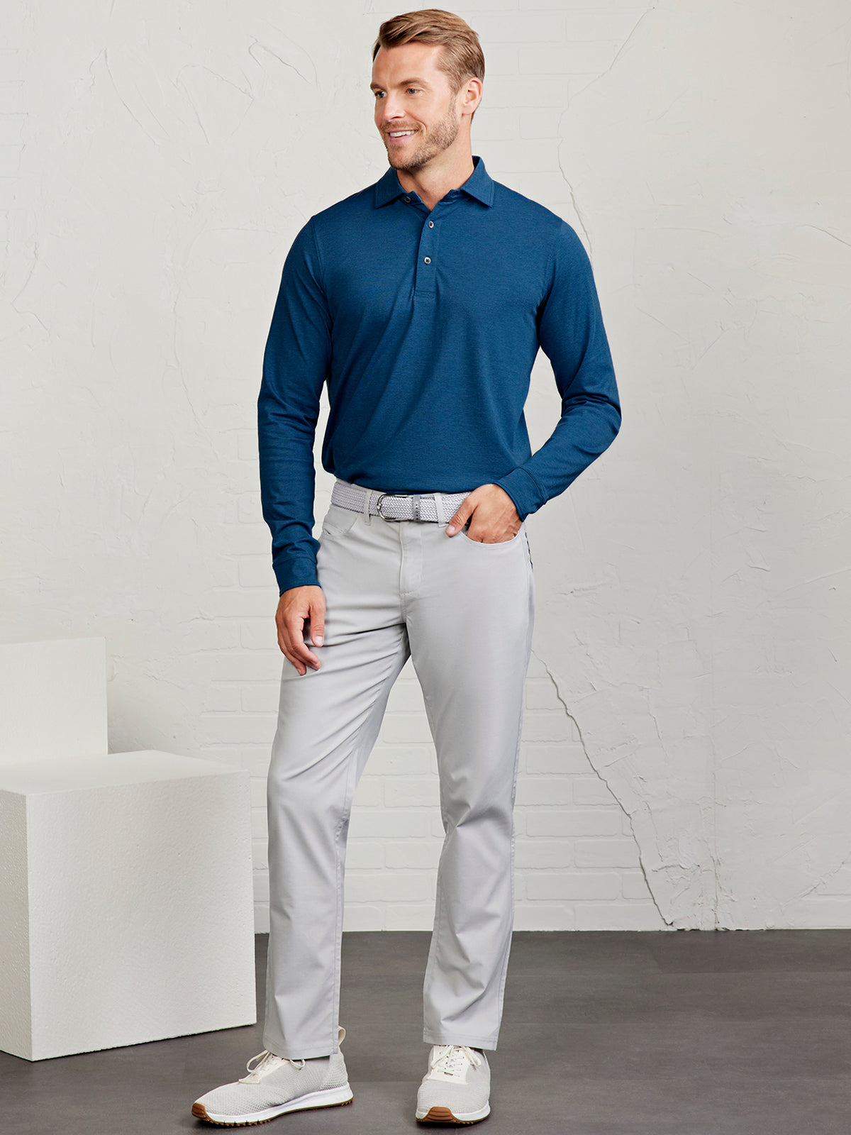 Westport Long Sleeve Polo - tasc Performance (CavernHeather)