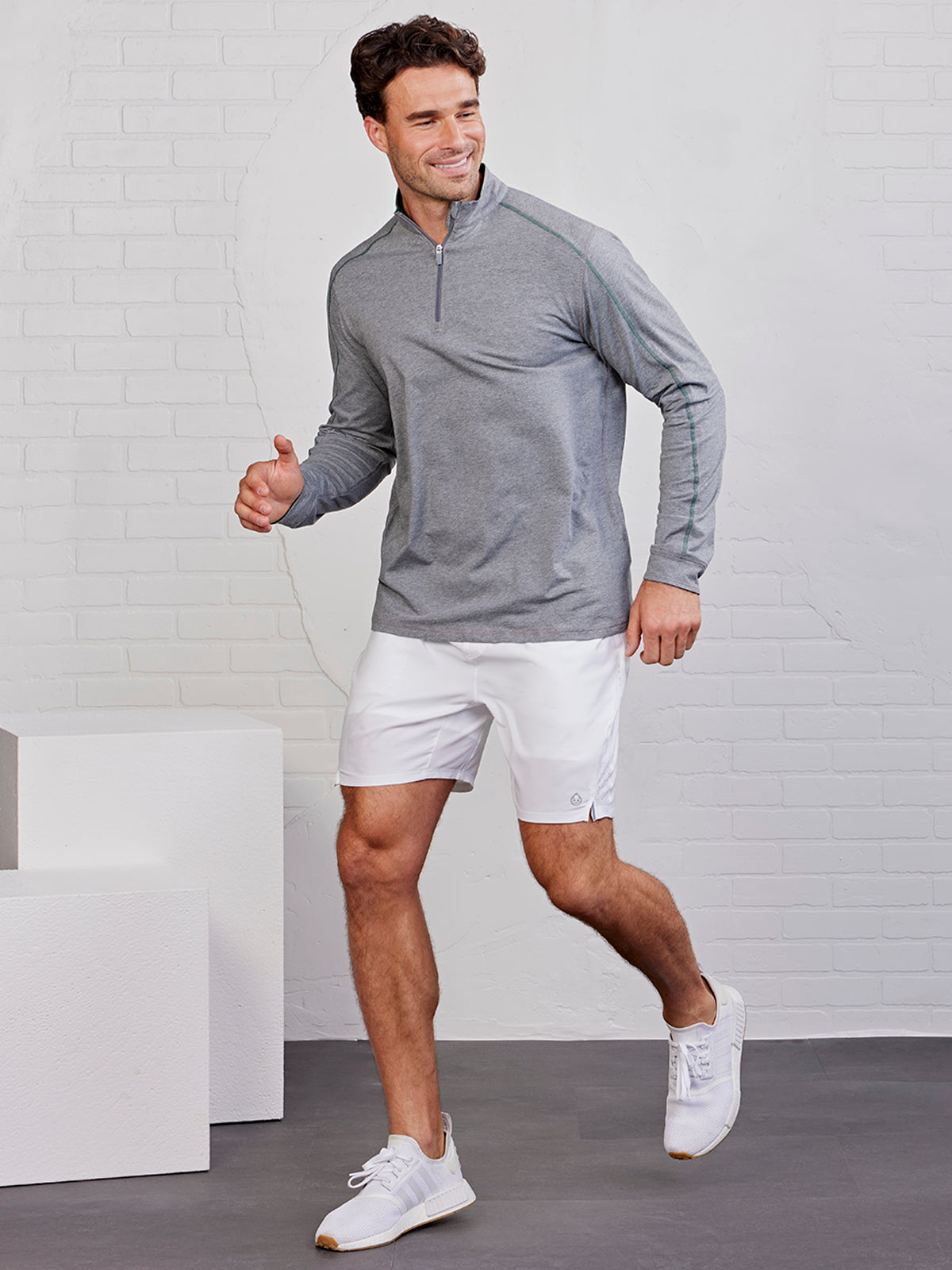 Carrollton Lightweight Quarter Zip - tasc Performance (HeatherGray/SpruceHeather)