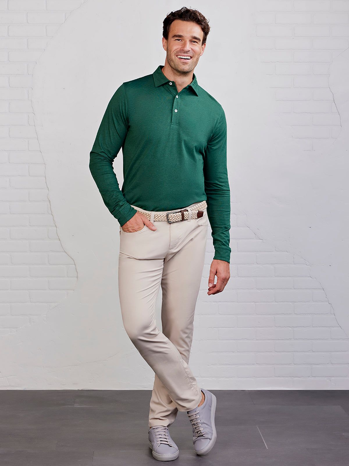 Westport Long Sleeve Polo - tasc Performance (SpruceHeather)