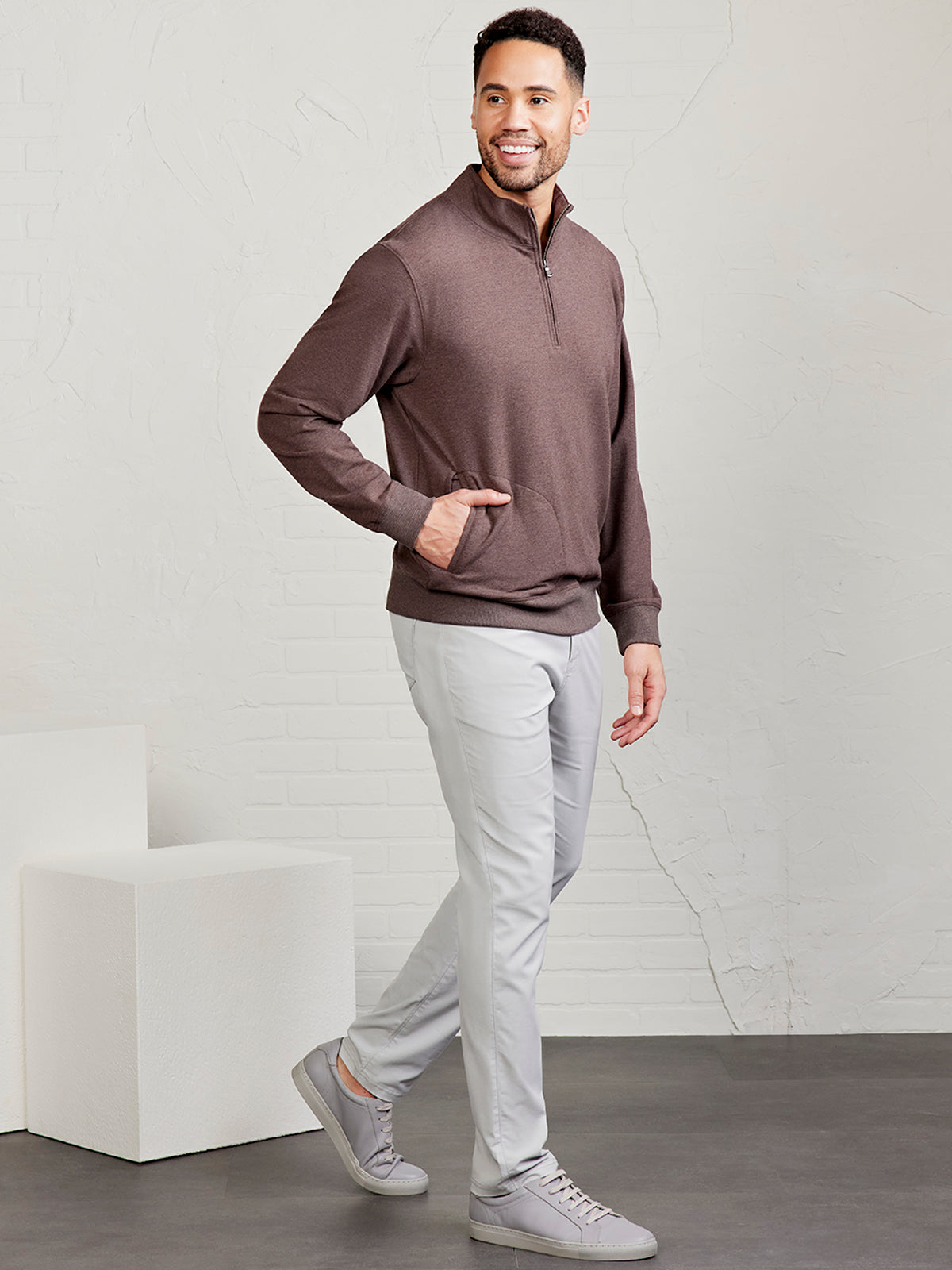 Legacy Heavyweight Fleece 1/4 Zip - tasc Performance (MochaHeather)