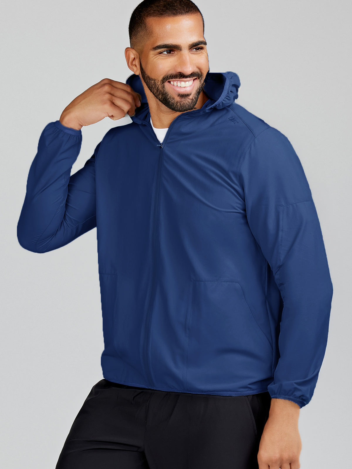 Swift Lightweight Hooded Windbreaker Jacket Marine Blue – tasc