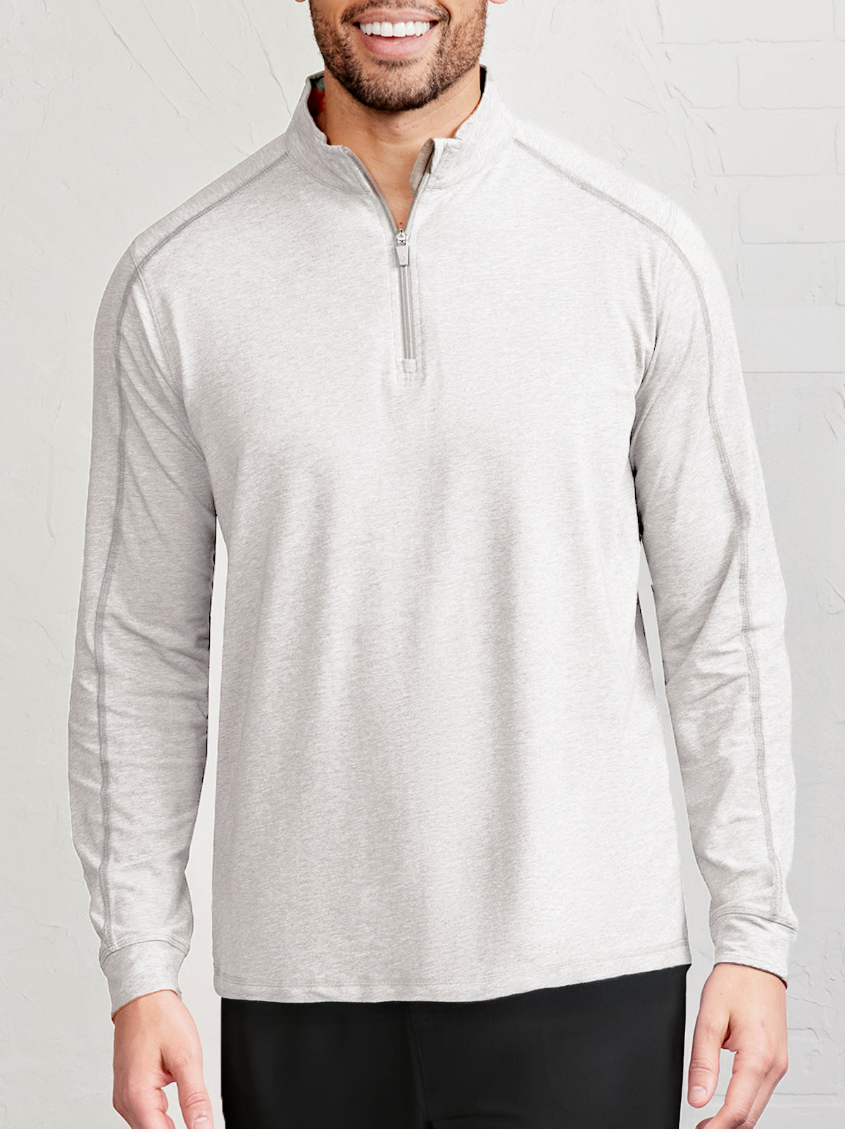 Carrollton Lightweight Quarter Zip tasc Performance (MarbleHeather/SharkGray)