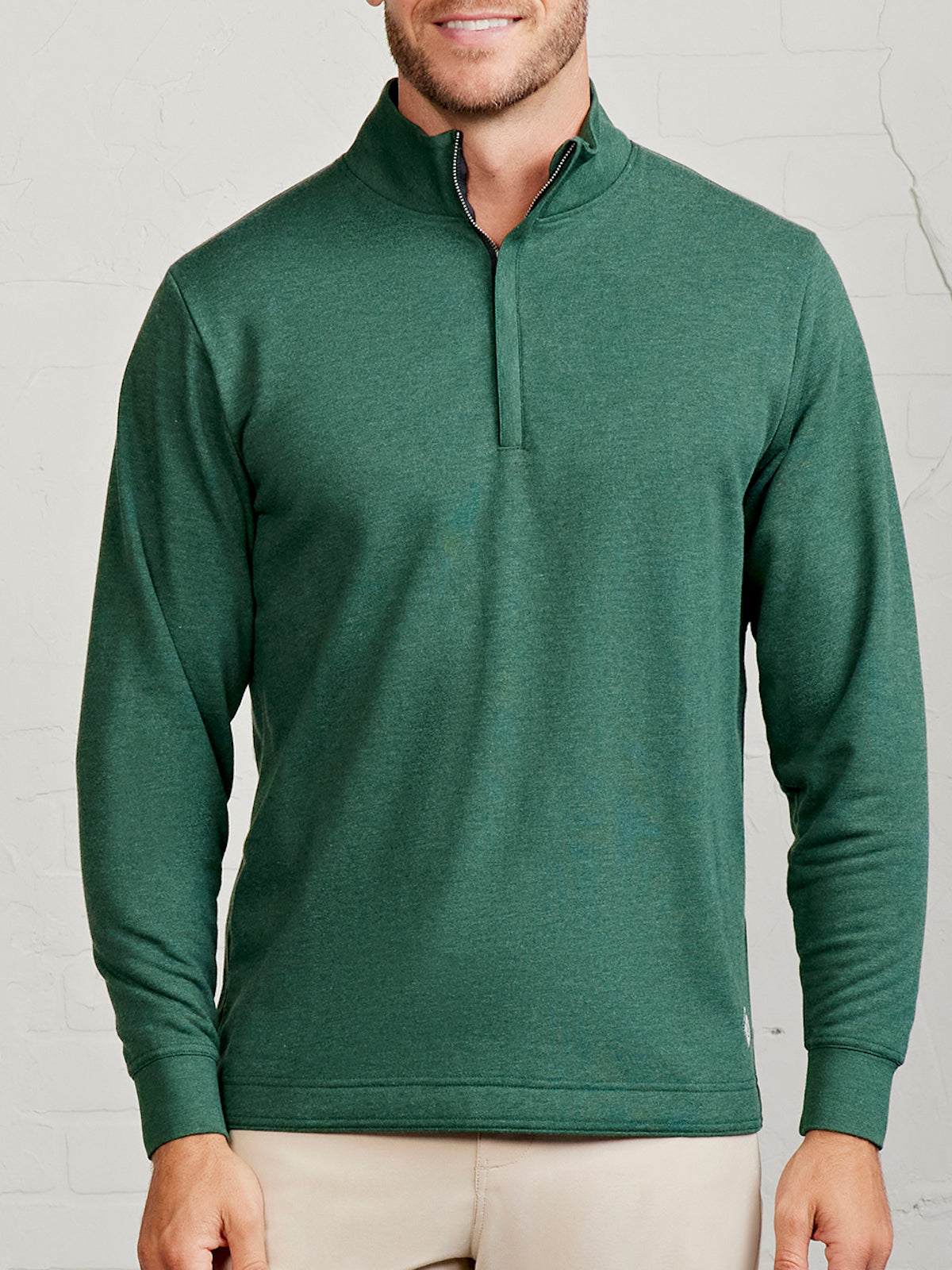 Stadium French Terry Quarter Zip - tasc Performance (SpruceHeather)