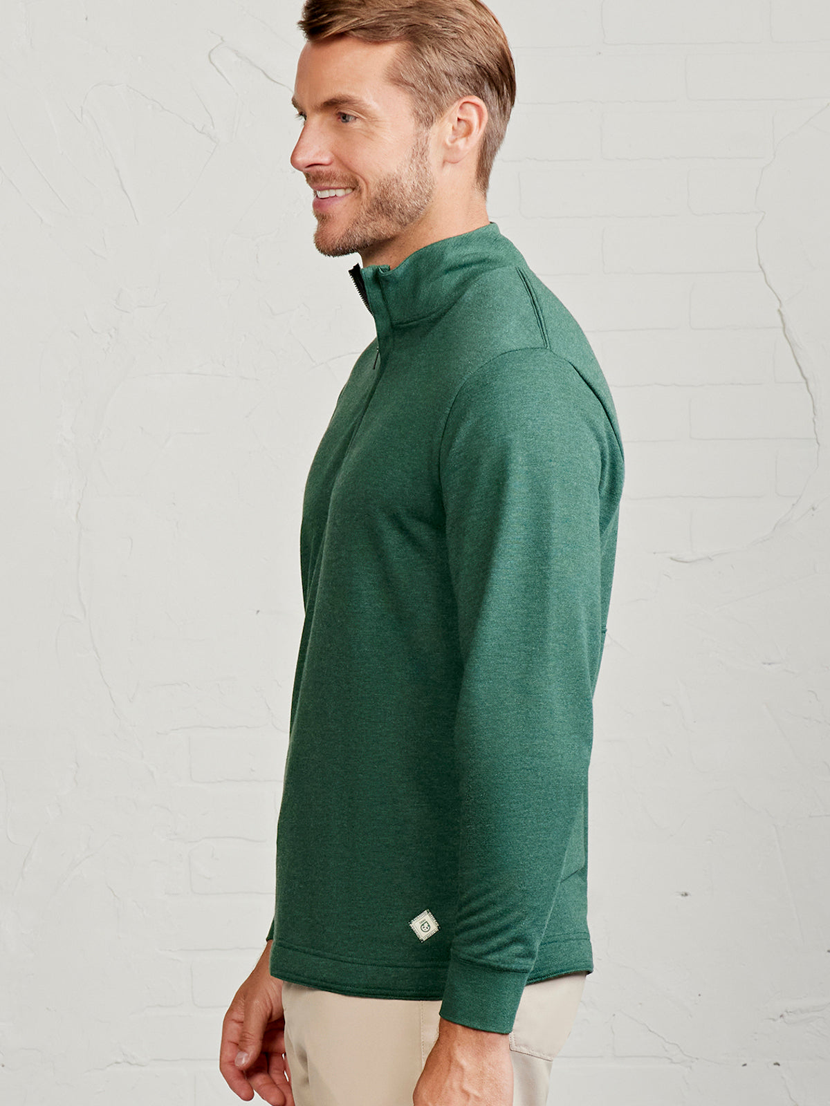 Stadium French Terry Quarter Zip - tasc Performance (SpruceHeather)