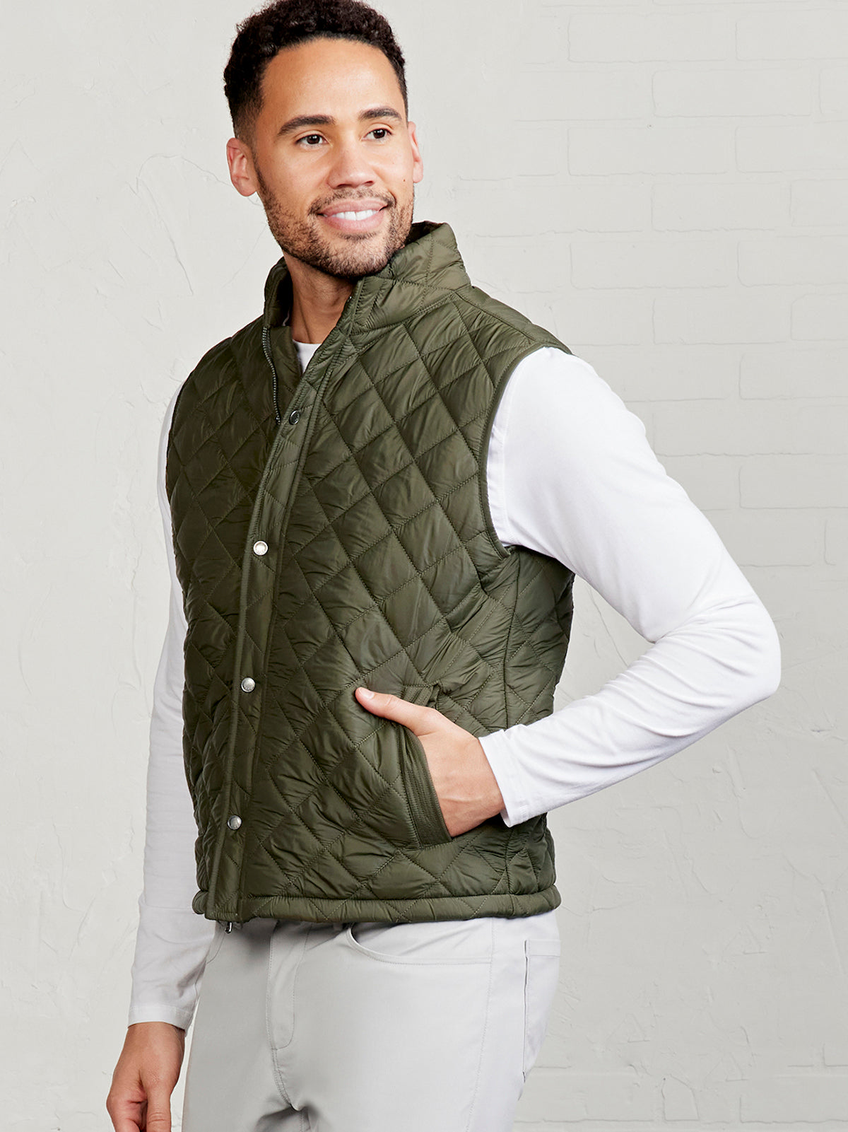 Millbrook Quilt Puffer Vest Deep Olive – tasc Performance